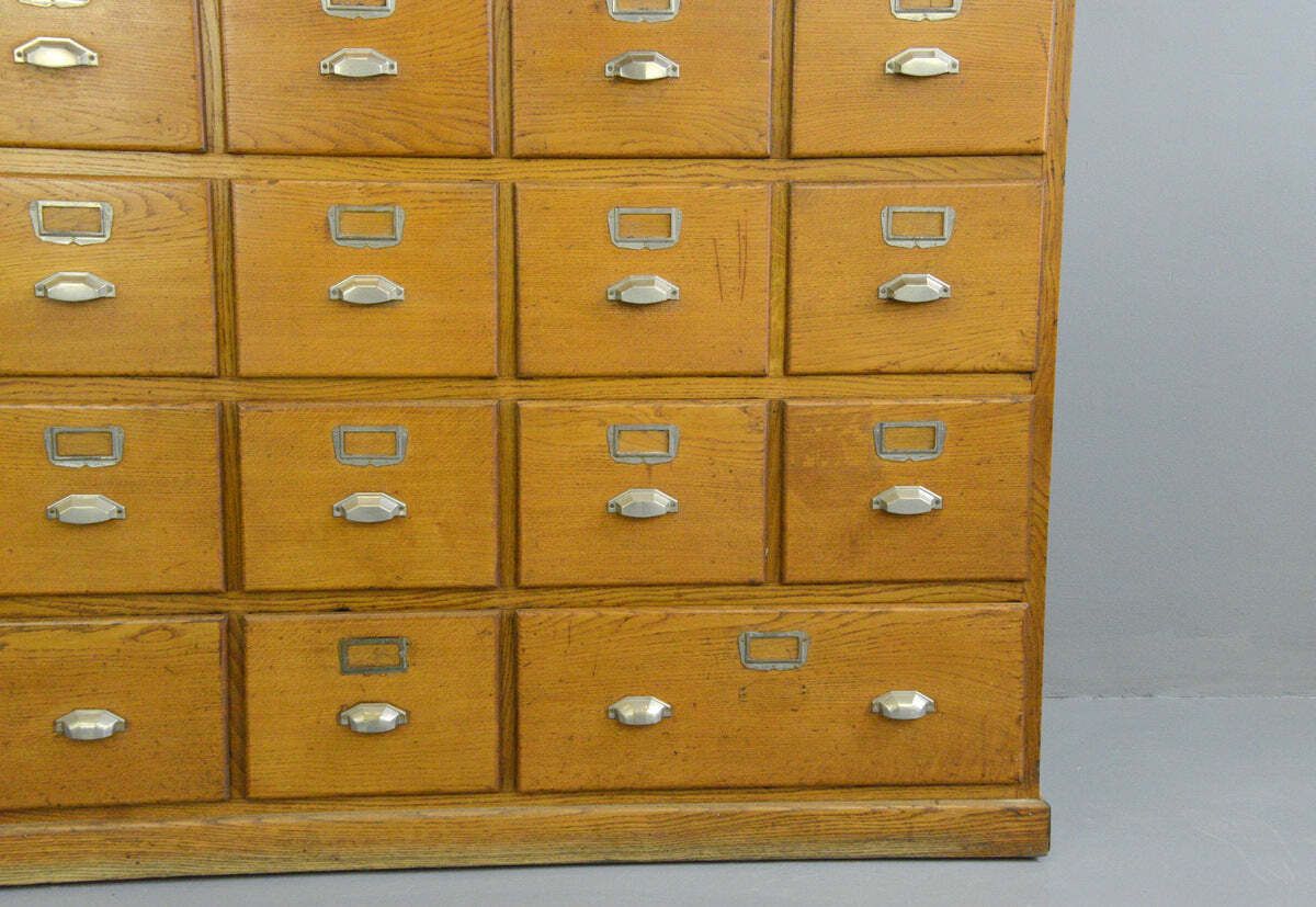 Large Bank Of French Art Deco Filing Drawers Circa 1930s photo Furniture