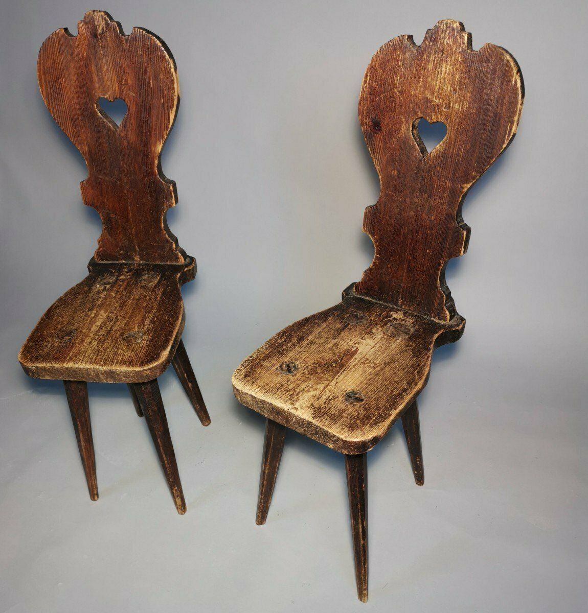 Paire de chaises de montagne suisses, XIXe siècle photo furniture