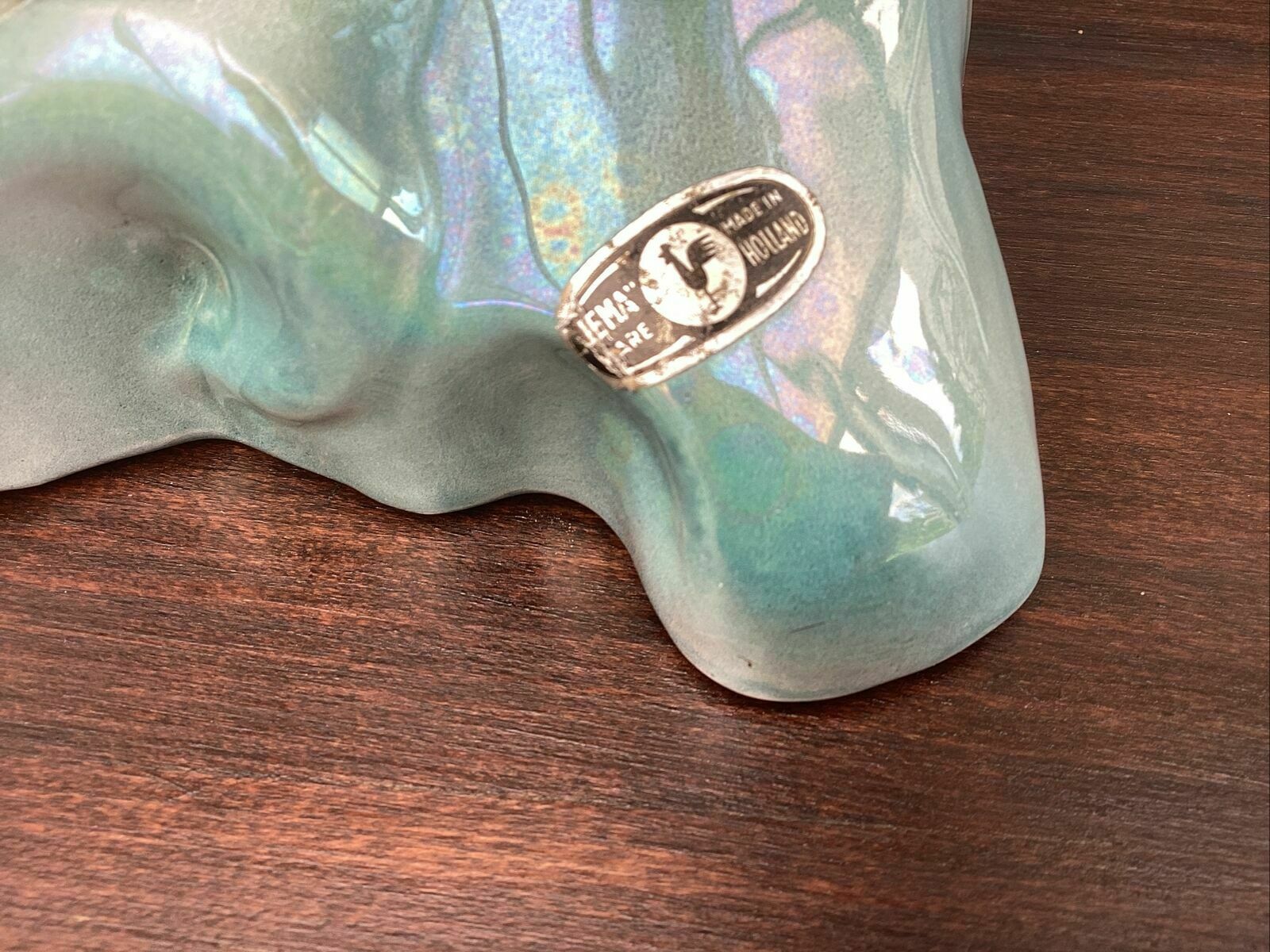Huge Jema Of Holland Vintage Rainbow Lustre Trout. 343. photo Art