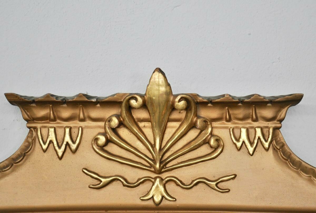 Credenza Superiore In Mogano, Pera, Ottone E Vetro Marmorato Laccato Posteriore Con Specchio Di F.Lli Rigamonti Desio, Milano photo for sale