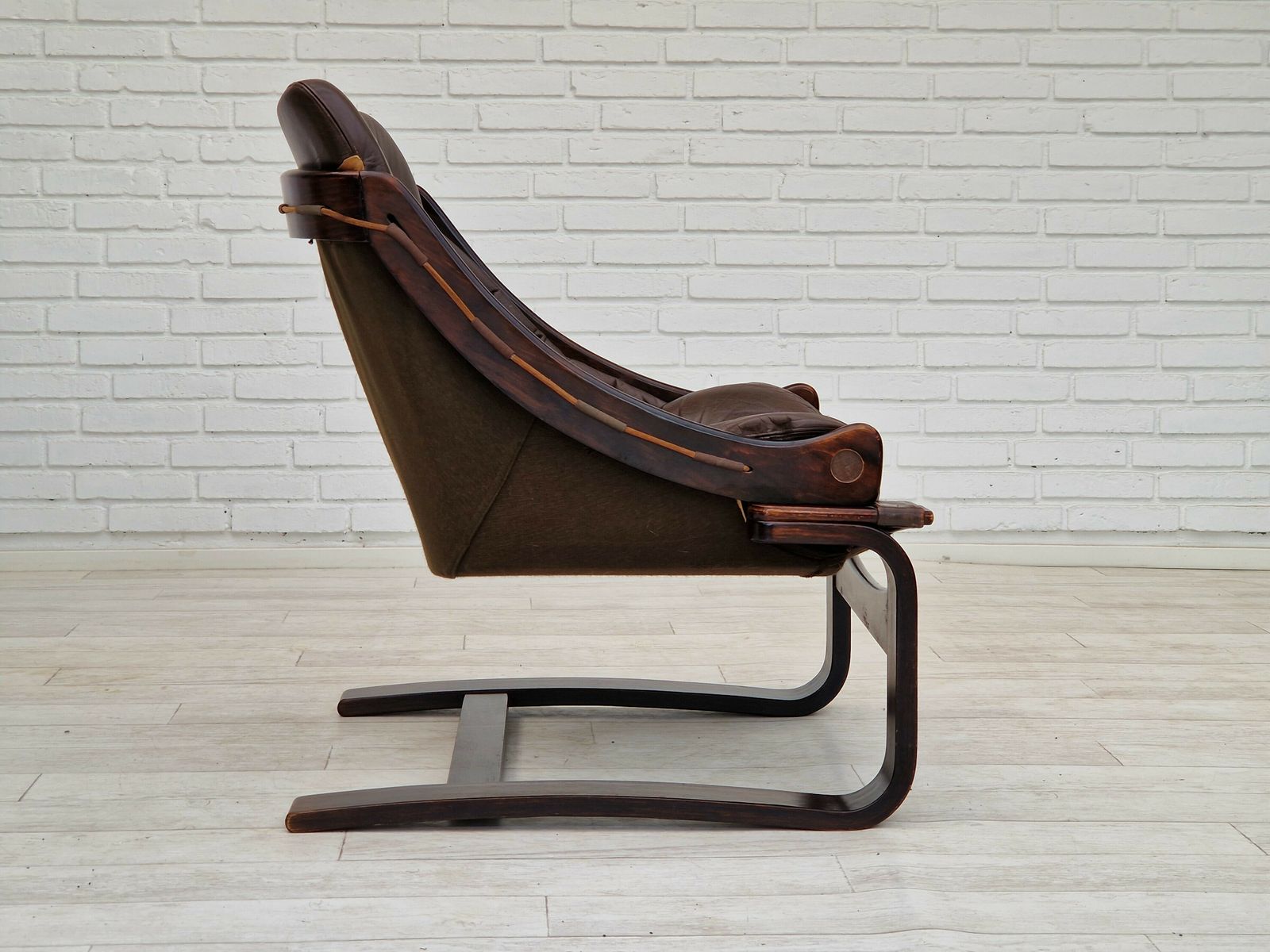 Ca. Jaren 1970, Bruinleren Loungestoel Van Ake Fribytter Voor Nelo Sweden. photo furniture