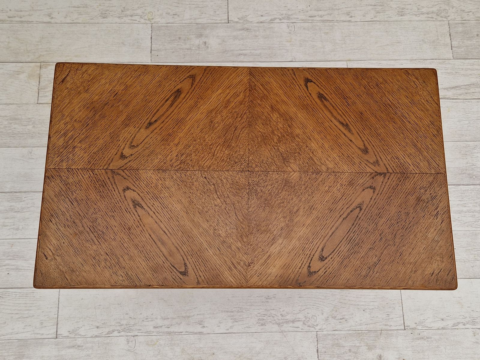 1950s, Danish Design, Oak Wood Coffee Table, Original Condition. photo vintage