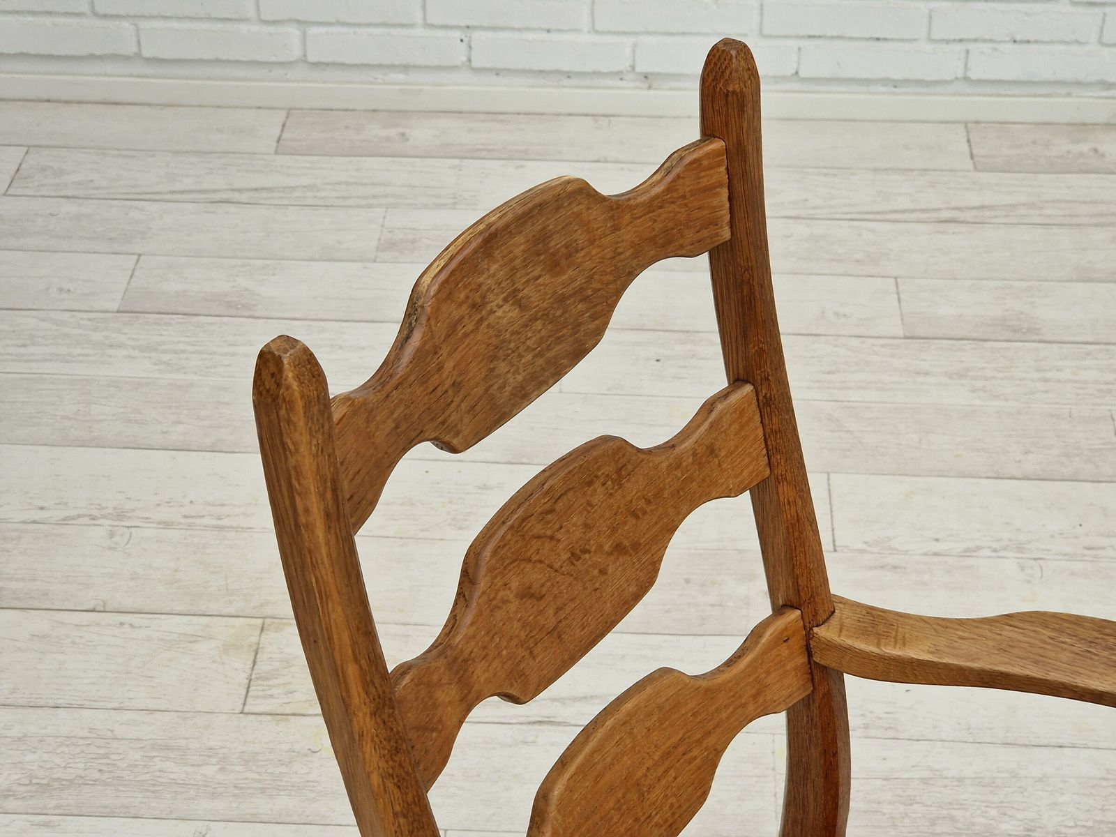 1960s, Danish Design, Armchair, Oak Wood, Furniture Wool. photo furniture