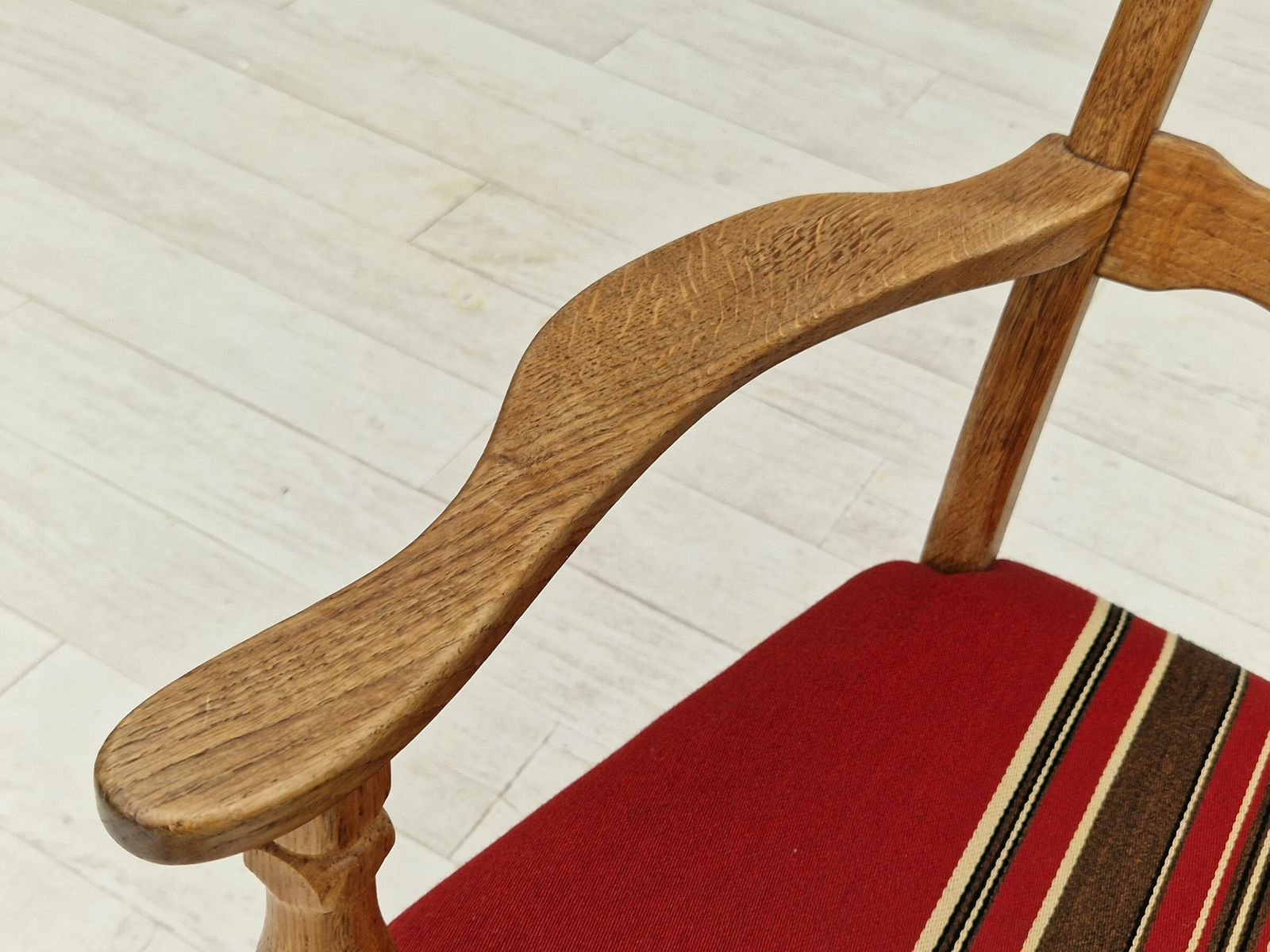 photo furniture 1960s, Danish Design, Armchair, Oak Wood, Furniture Wool.