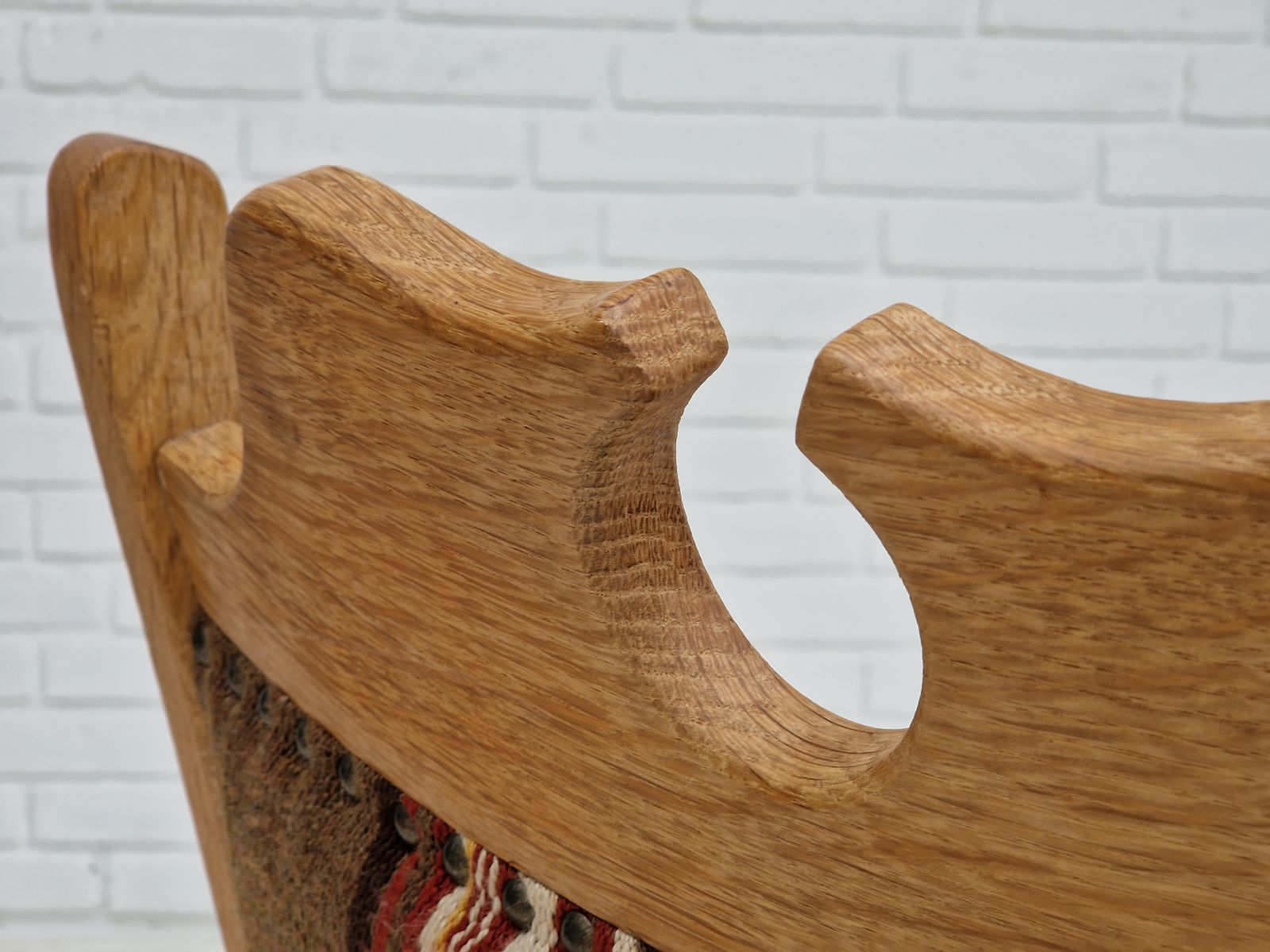 280.0 1960s, Danish Design, Armchair, Oak Wood, Furniture Wool. photo