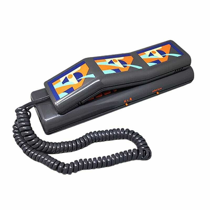 1980s Gorgeous Swatch Twin Phone "Deco" With The Original Box. Memphis Style
