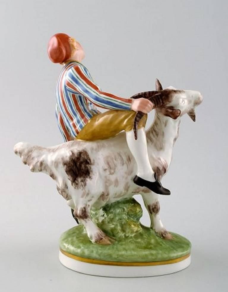 Royal Copenhagen, Julian Marie's Mark. Porcelain Figure 'Clumsy Hans' photo for sale