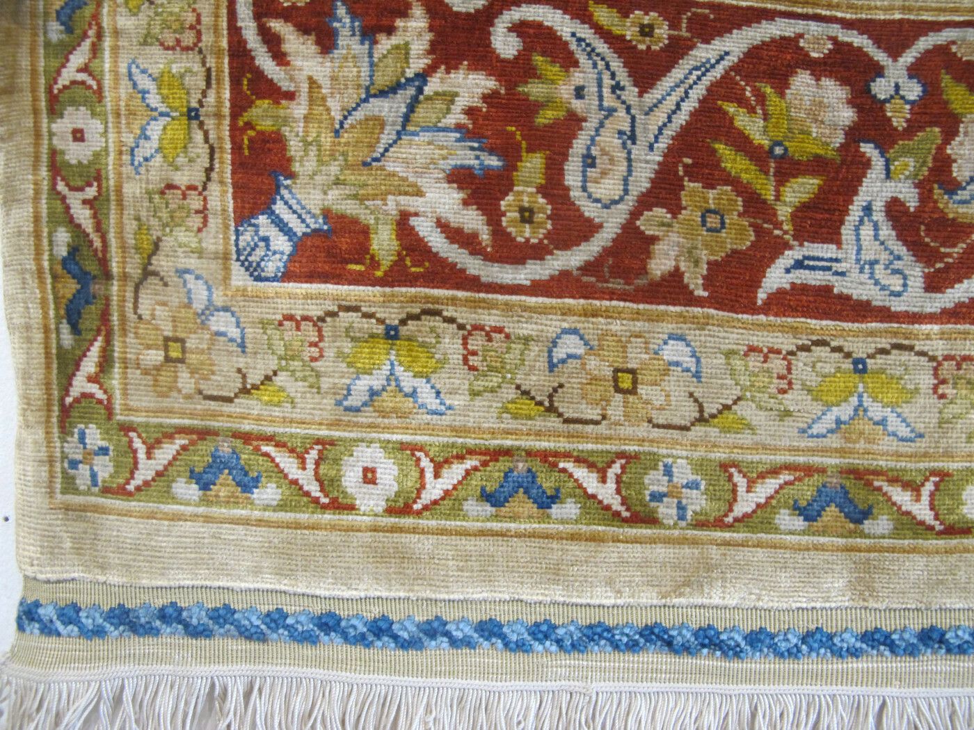 Very Fine Silk Hereke Rug, 1970s, 1.06m X 0.79m photo for sale
