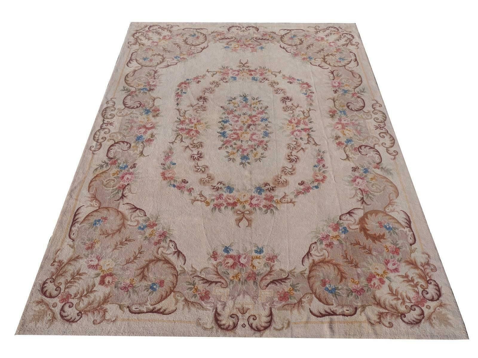 1920s Needlepoint European Rug Arts And Crafts Period/Savonnerie Design photo furniture