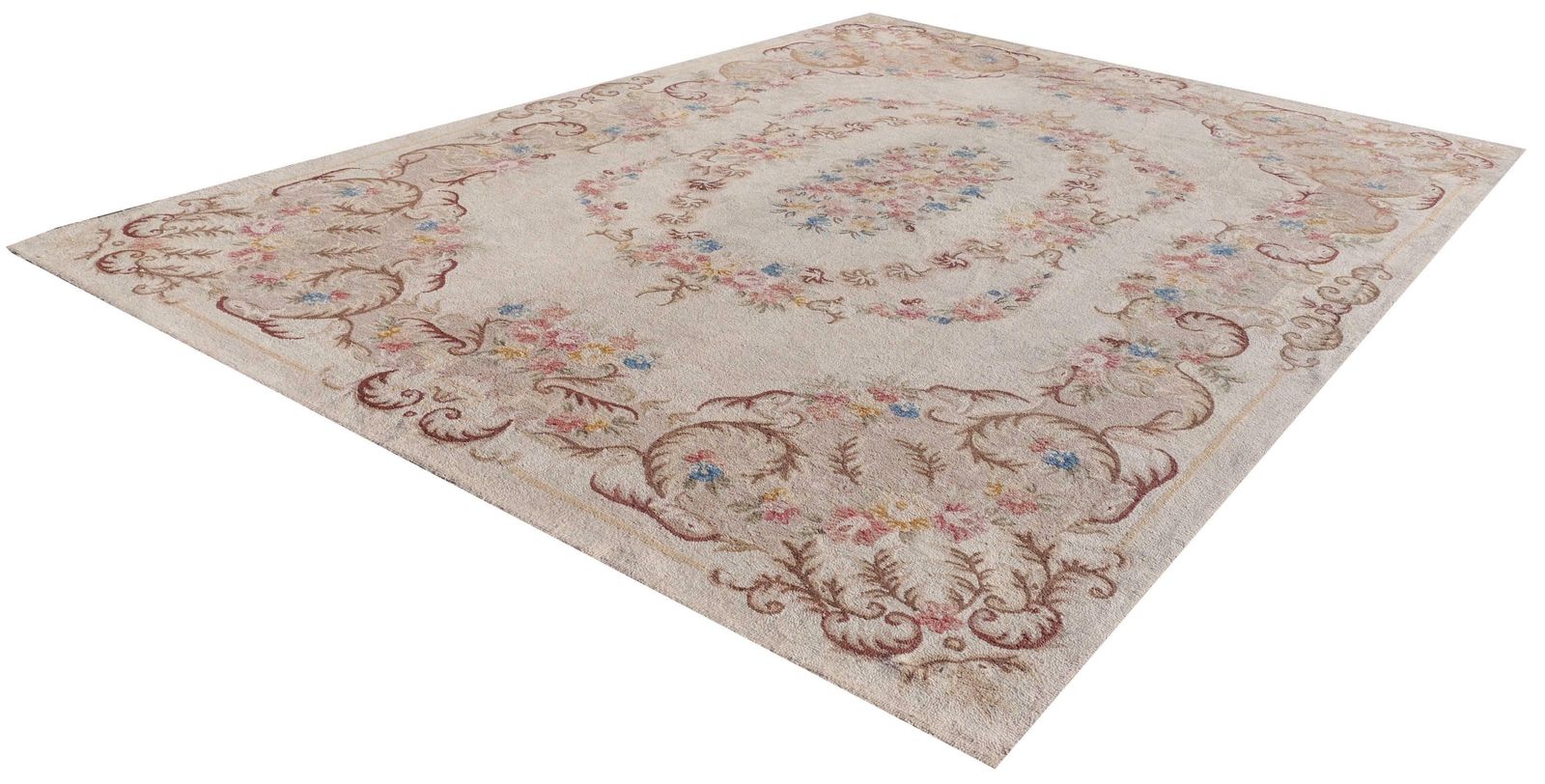 1920s Needlepoint European Rug Arts And Crafts Period/Savonnerie Design photo for sale