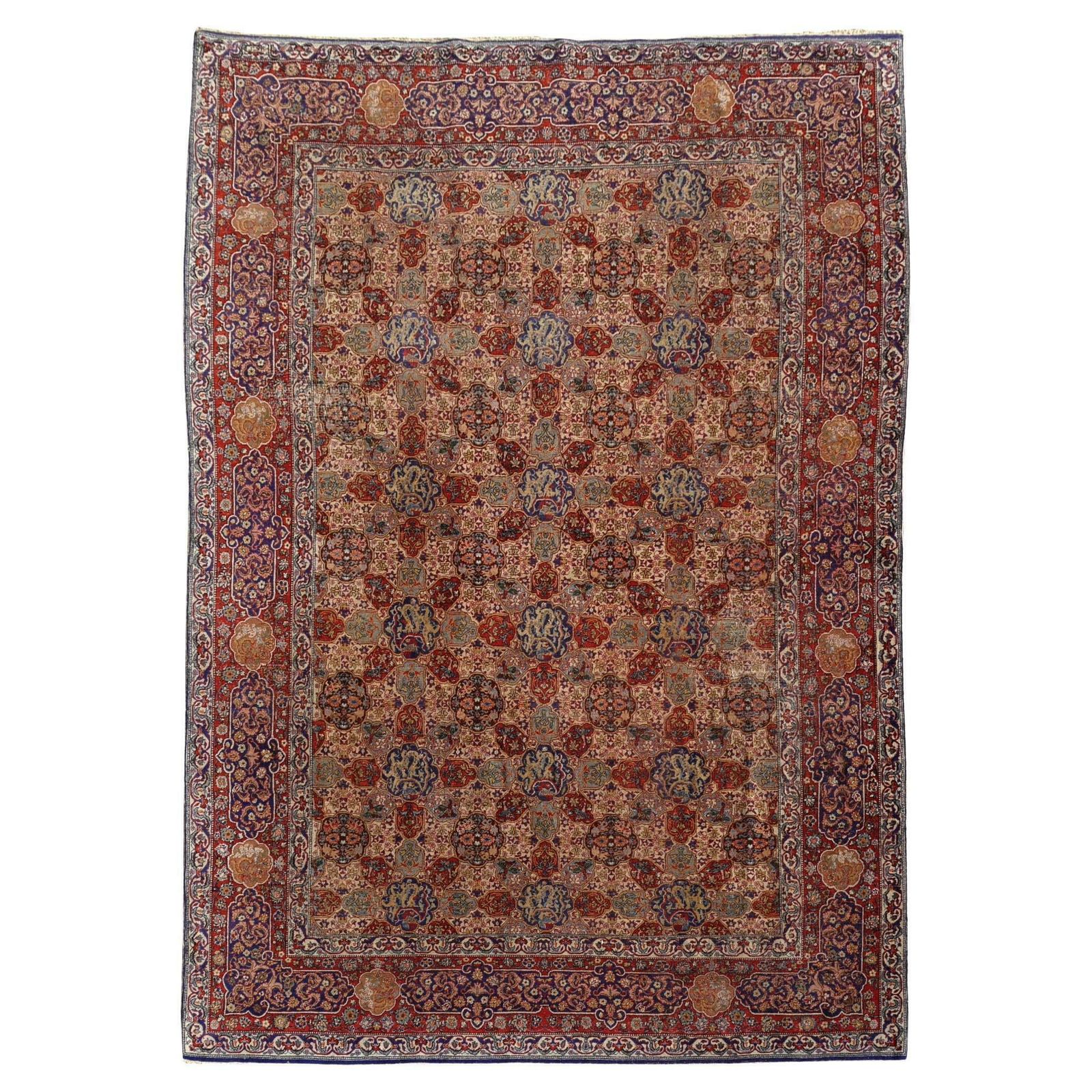 Antique Dragon Rug Hand Knotted In Hereke Turkish Carpet
