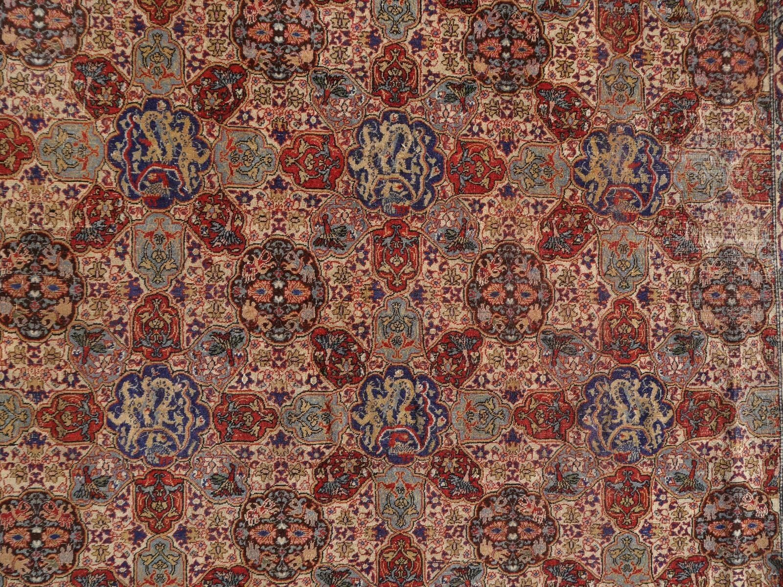 Textiles Antique Dragon Rug Hand Knotted In Hereke Turkish Carpet photo