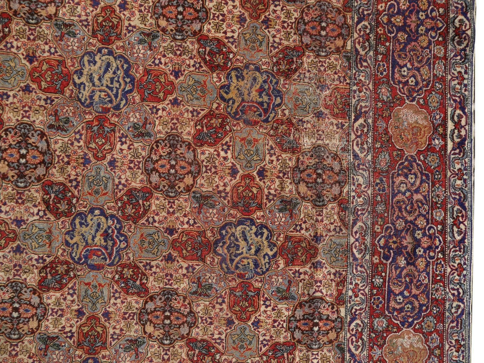 5445.0 Antique Dragon Rug Hand Knotted In Hereke Turkish Carpet photo