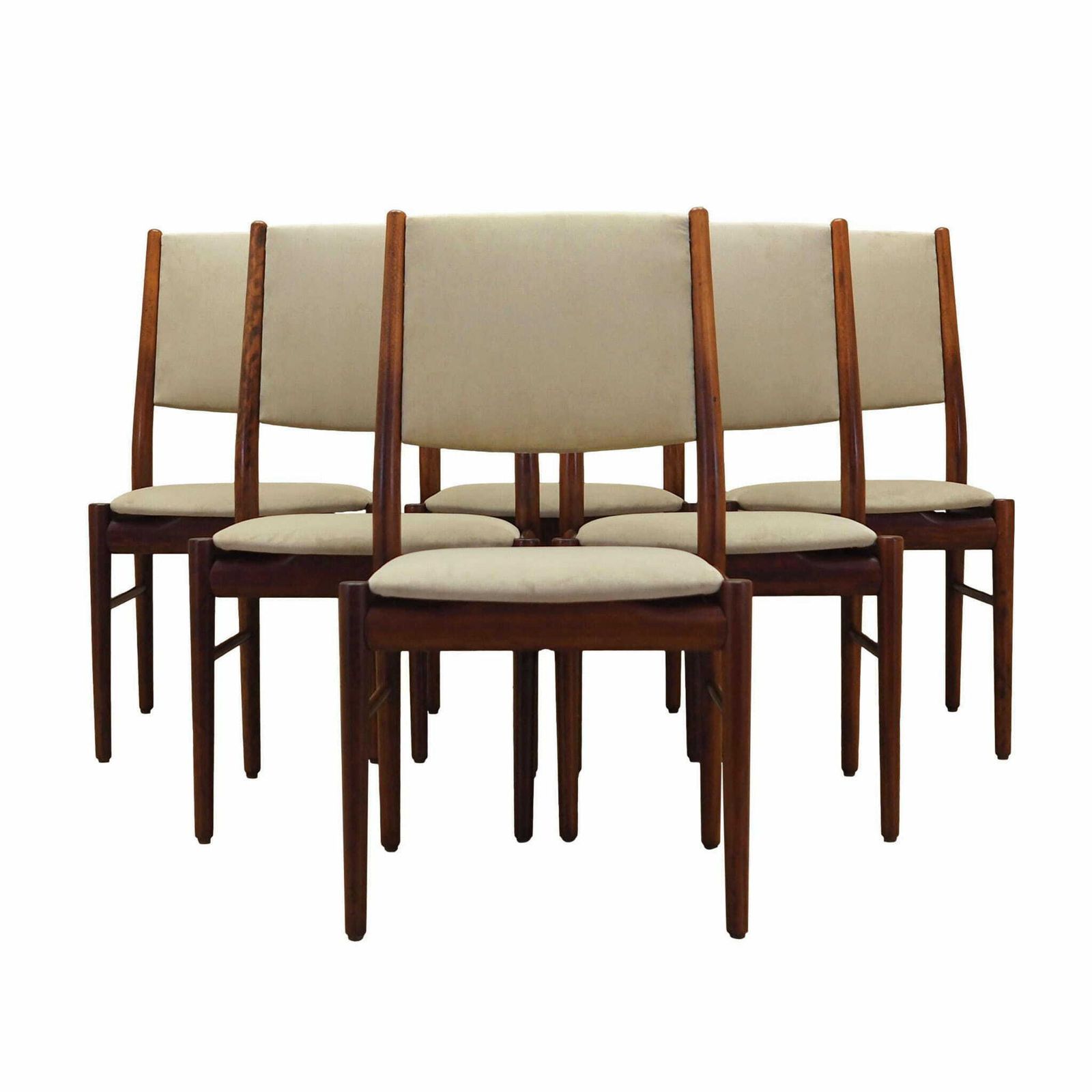 Set Of Six Mahogany Chairs, Danish Design, 1970s, Manufacturer: Skovby Møbelfabrik