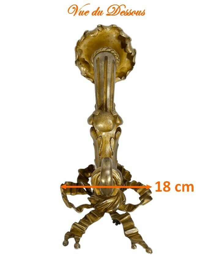 photo buy Important Candlestick In Gilt Bronze, Louis XVI Style, Napoleon III Period   Mid 19th Century
