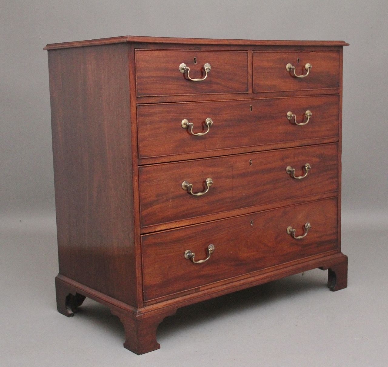 Early 19th Century Flat Fronted Mahogany Chest Of Drawers photo Furniture