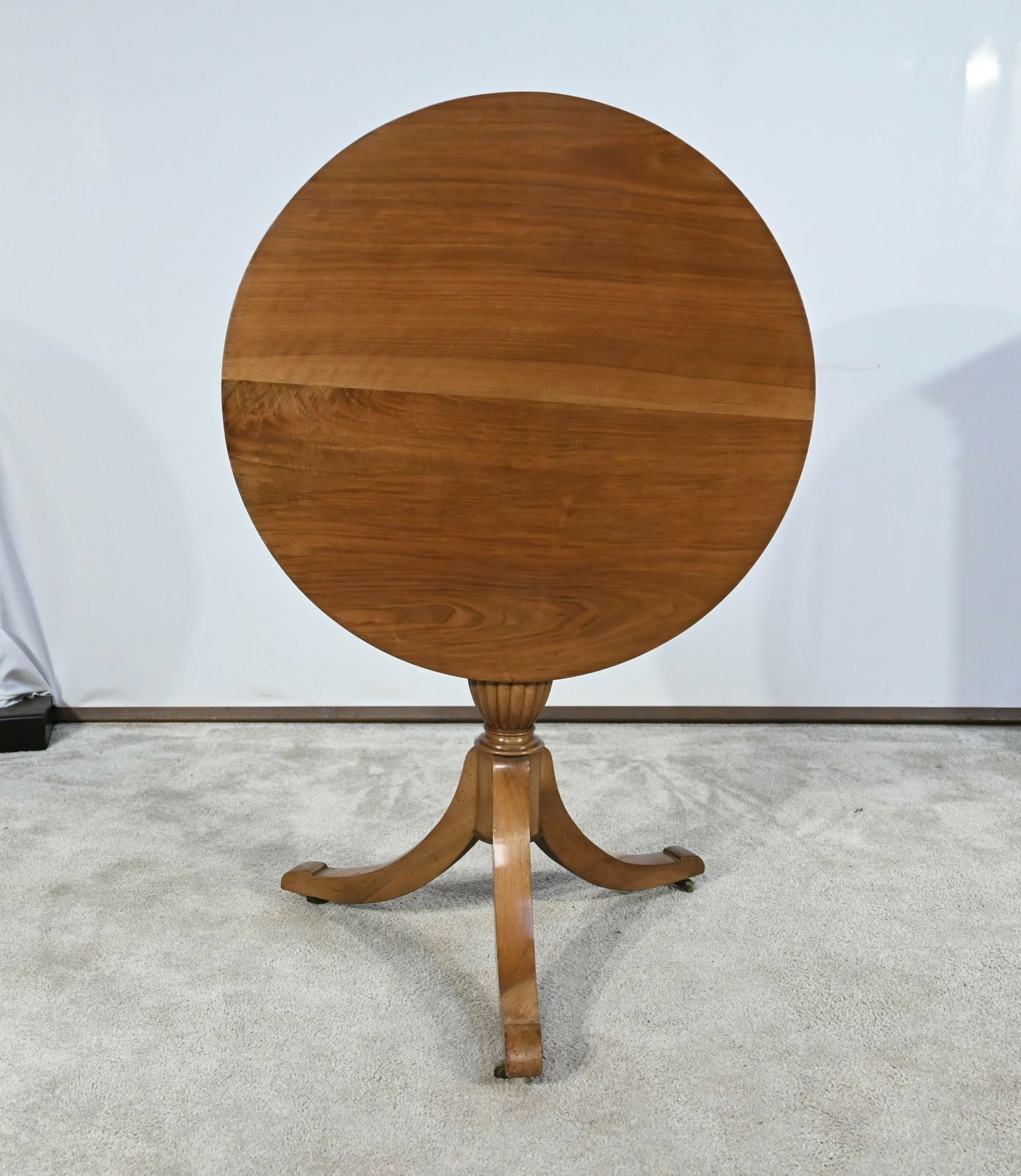 2008.5 Tripod Pedestal Table In Solid Walnut, Restoration Period, Early 19th Century photo