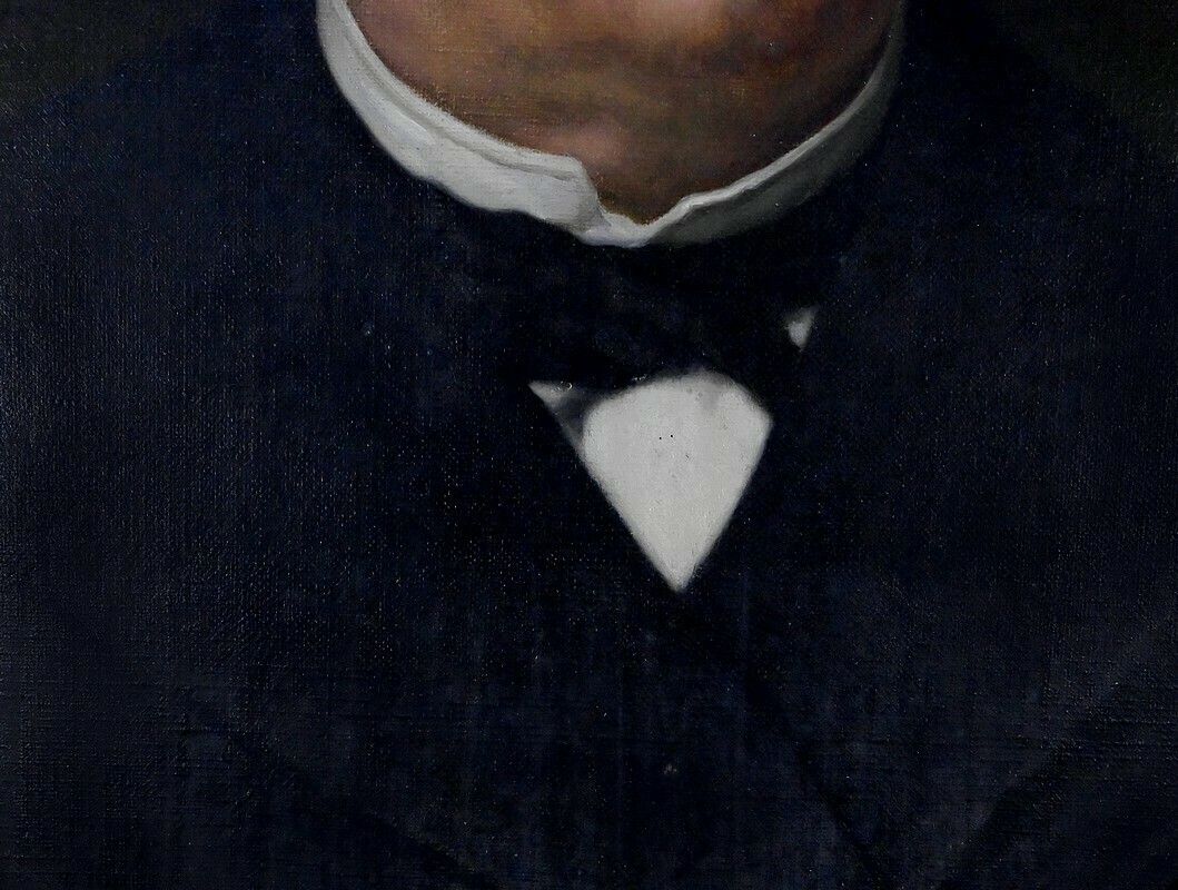 Oil On Canvas, Portrait Of Adolphe Nicolas, French School Of The 19th Century photo buy
