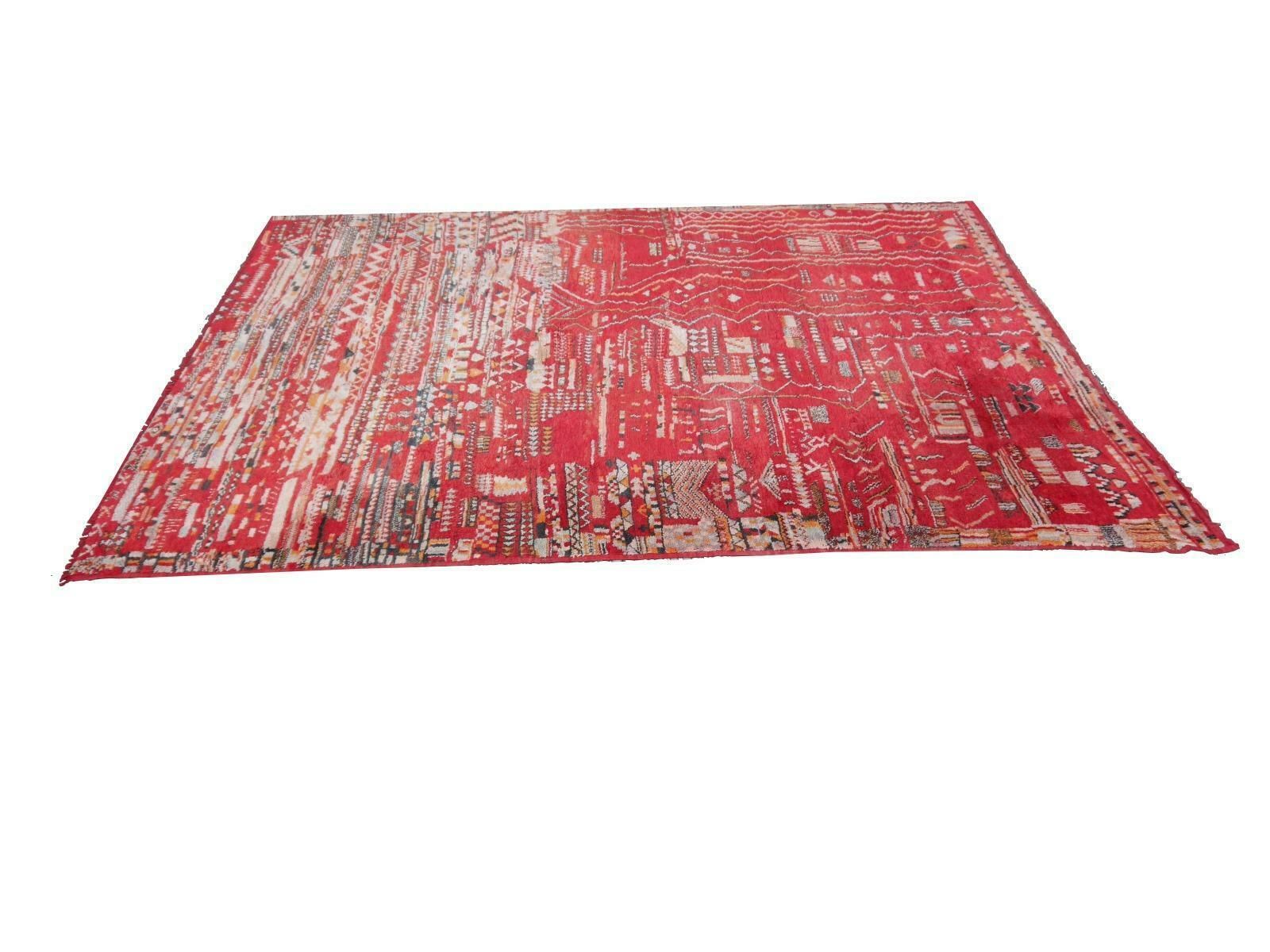photo furniture Large Red Moroccan Vintage Rug North African Tribal Design Djoharian Collection