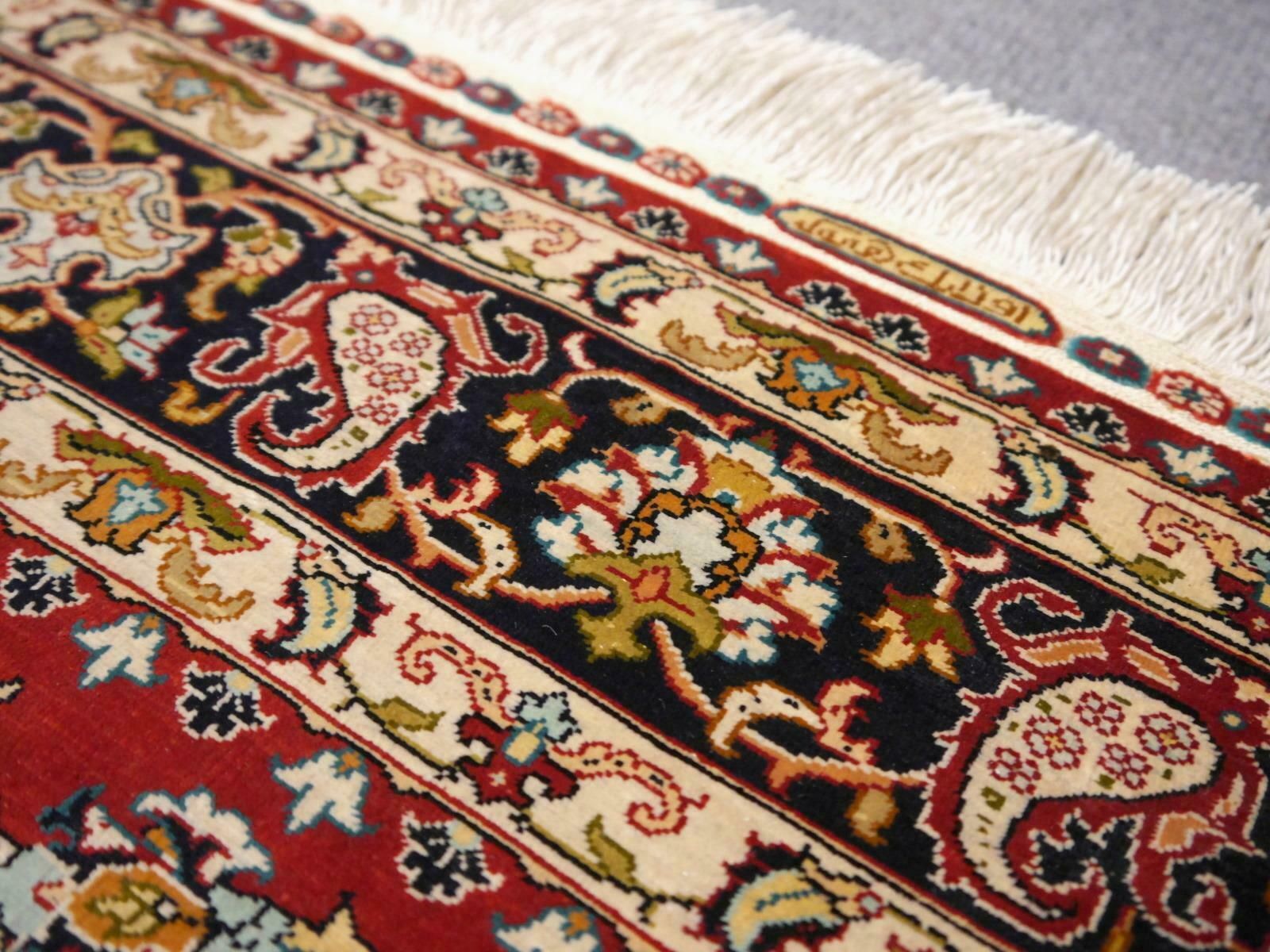 Pure Silk Hereke Ozipek Turkish Rug Signed photo for sale