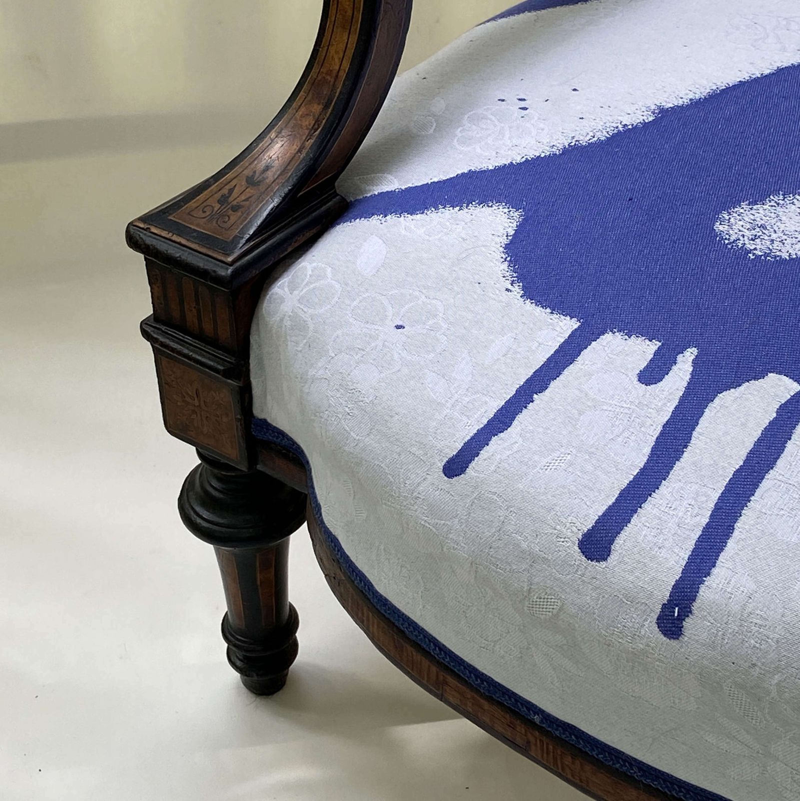 photo vinterior Antique Armchair Attributed To Horrix With Victor & Rolf Upholstery