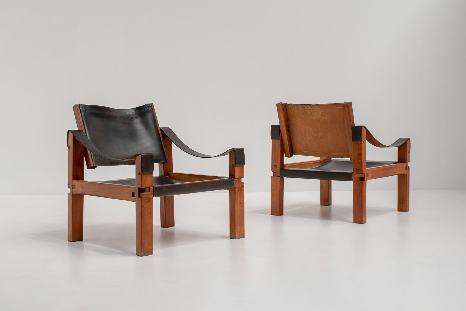 Pair Of Pierre Chapo S10 Lounge Chairs, France, 1960s photo furniture