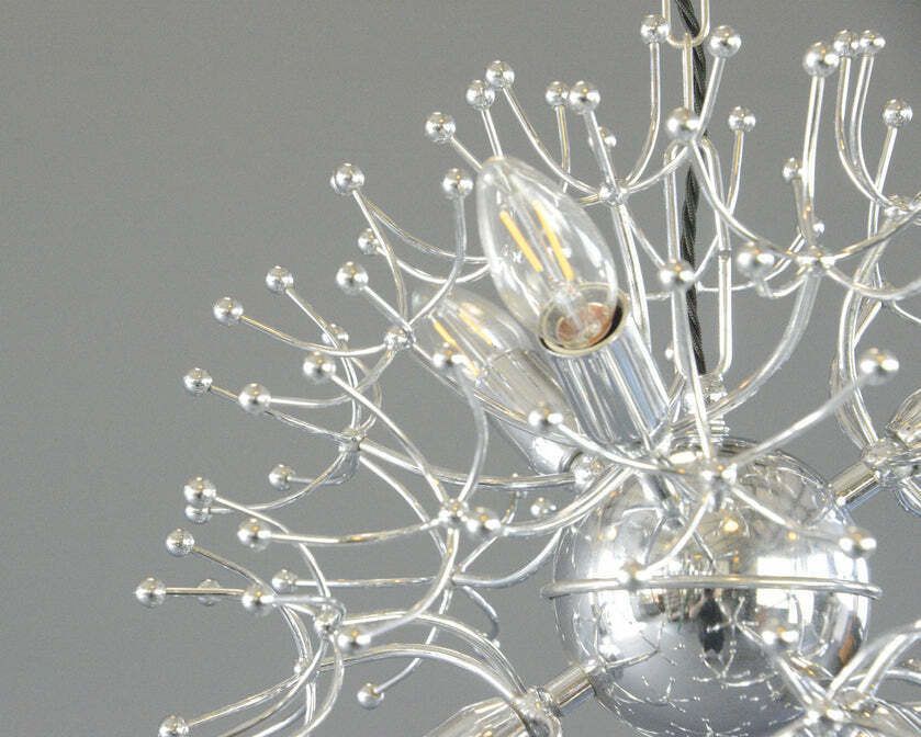 Mid Century Sputnik Pendant Light By Sciolari Circa 1960s photo Lighting