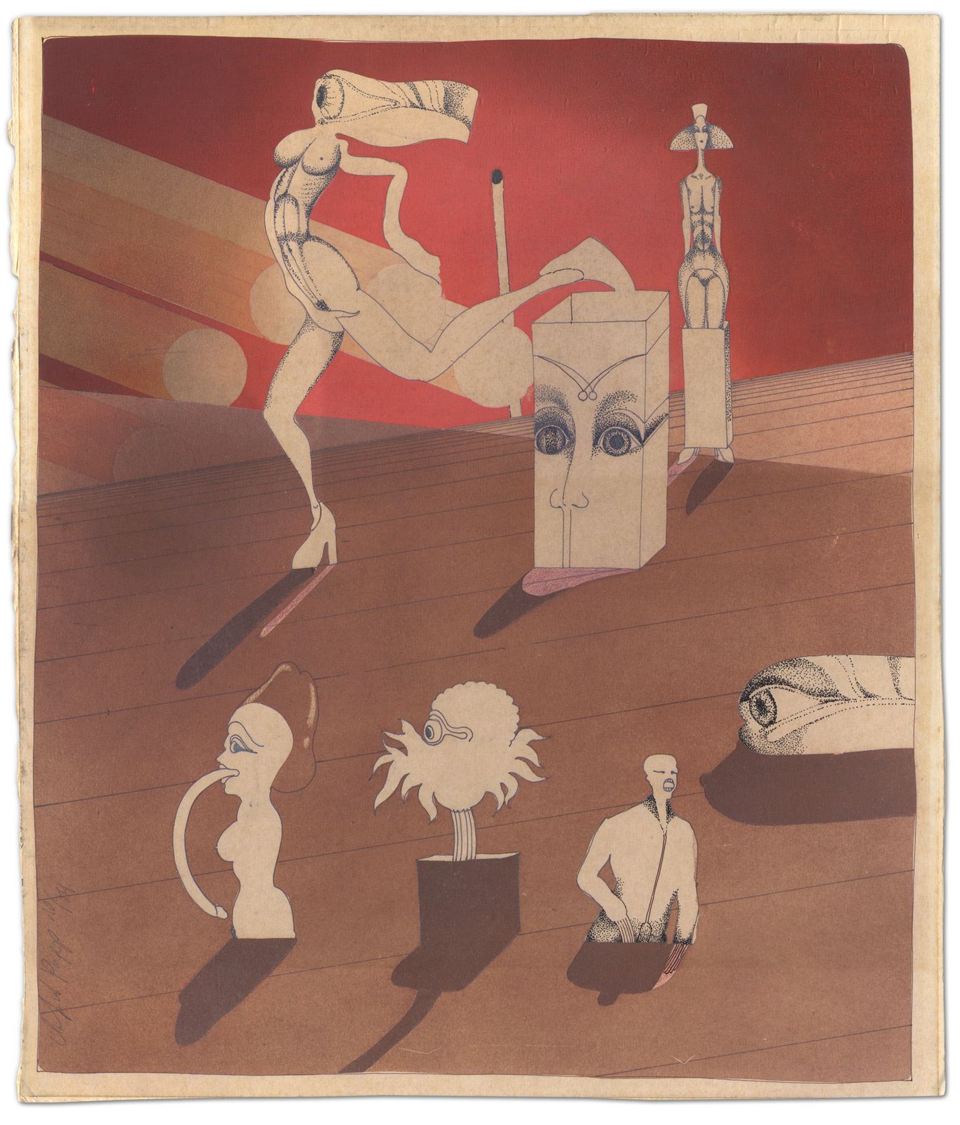 Manfred Popp, “Untitled (No.17)”, 1974, Fantastic 70s Surrealist/Sci Fi/Erotic Collage photo furniture