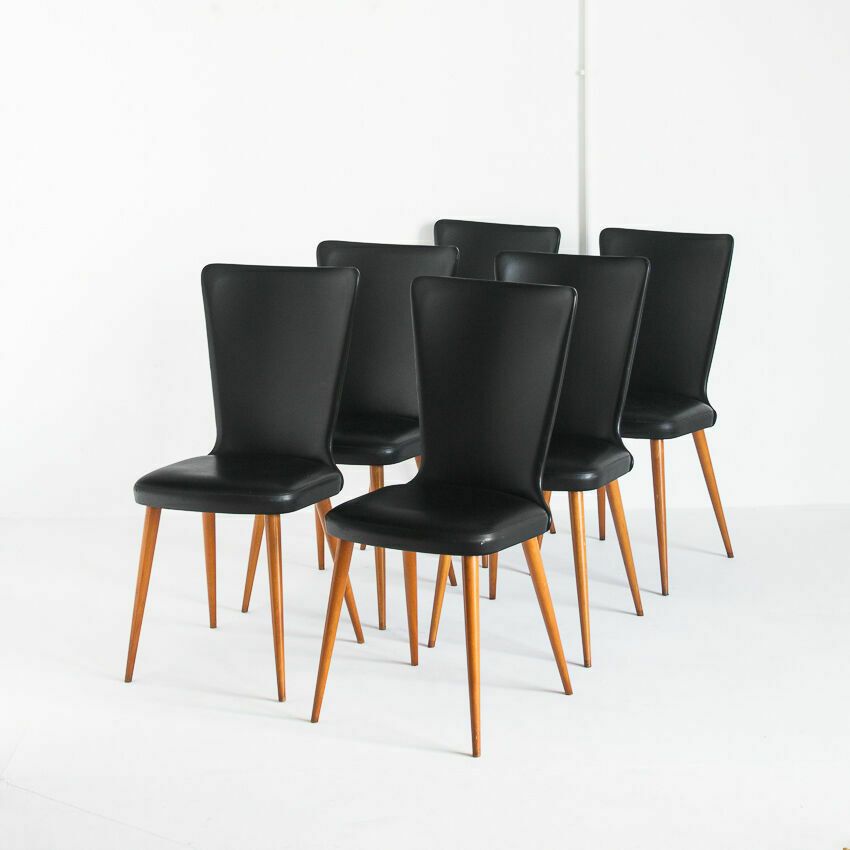 Set Of 6 Vintage Chairs, France 1960 photo furniture
