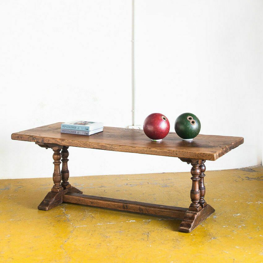 Old Coffee Table In Solid Oak Wood. France, Early Twentieth Century. photo furniture