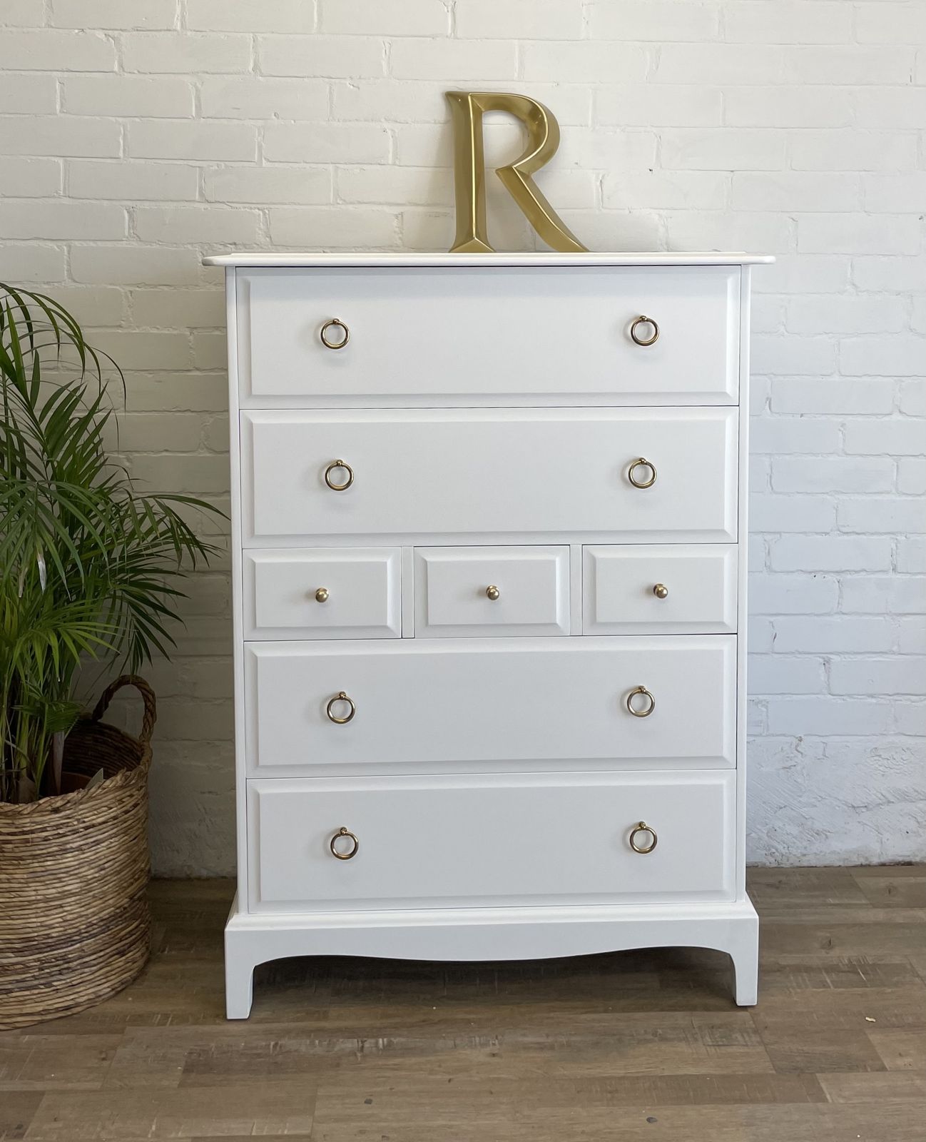 Stag Minstrel Tallboy Painted White