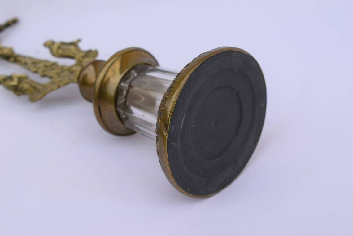 Standing Crucifix Calvary Brass And Glass Altar Cross Church photo furniture