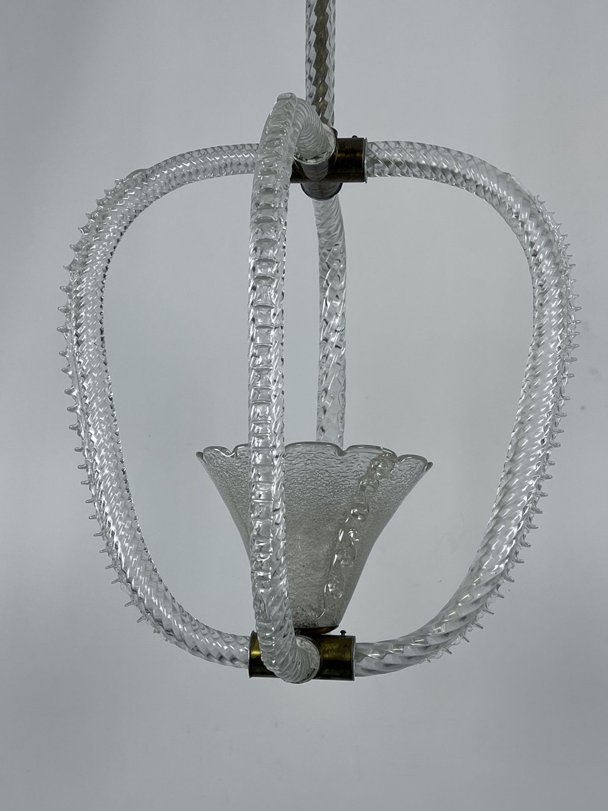 Ercole Barovier, Art Deco Murano Glass Pendant. Italy 1930s photo 1983.8