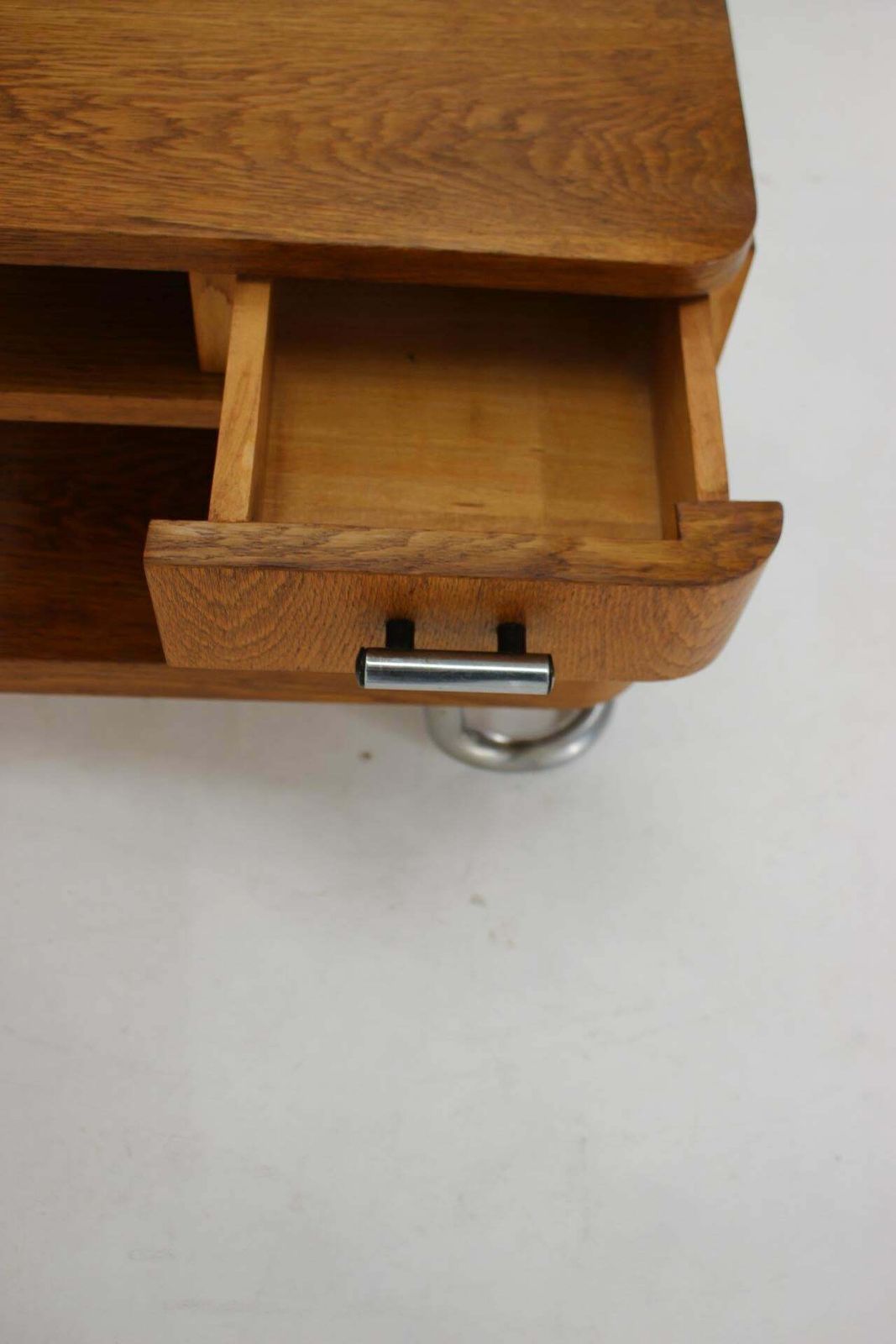 photo furniture 1950s Oak Bauhaus Mirror Cabinet, Czechoslovakia