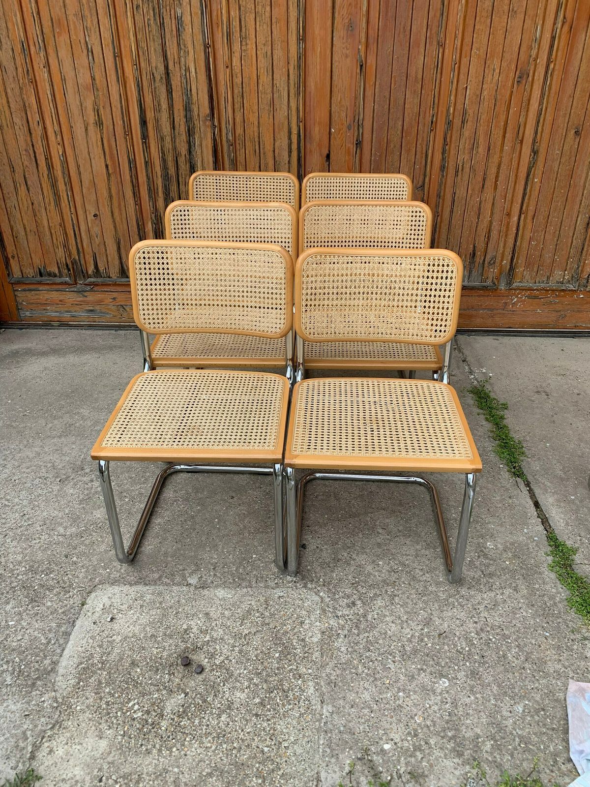 Mid Century Modern Italian Marcel Breuer B32 Cesca Chair, 70s Set Of 6