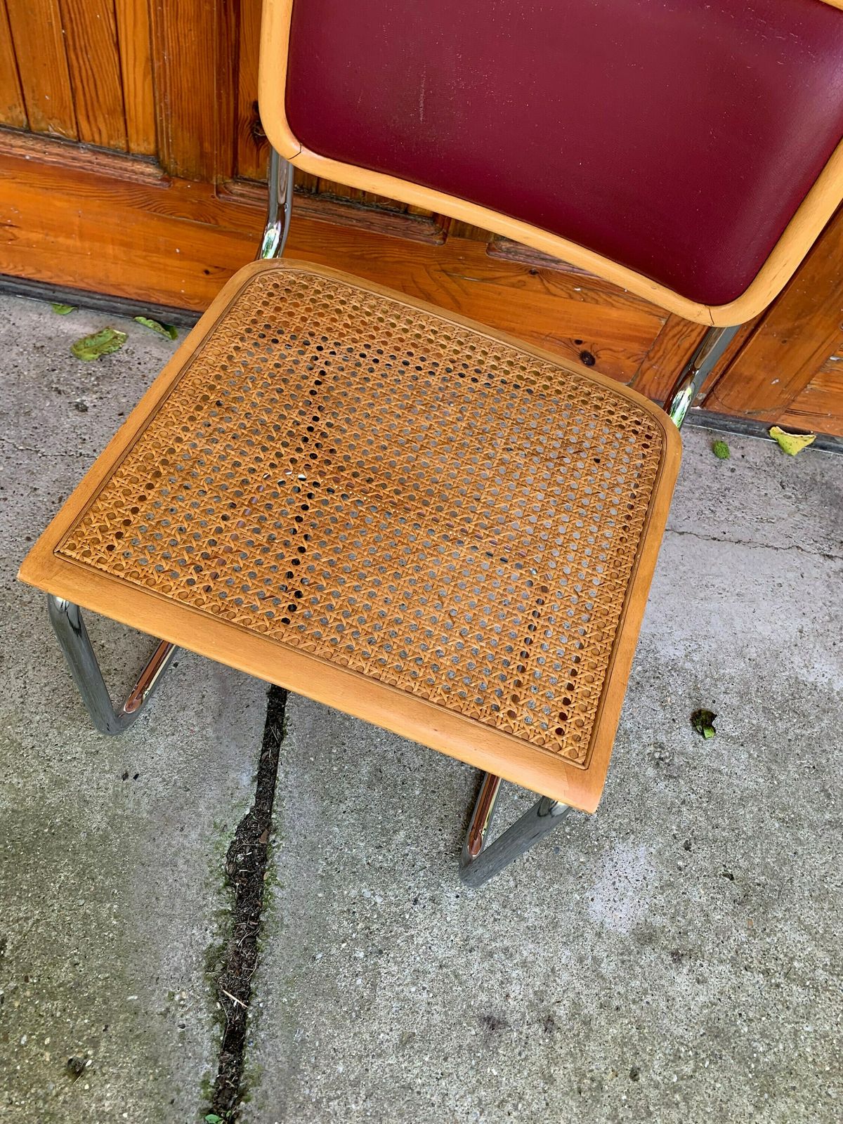 1 Of 4 Mid Century Modern Italian Marcel Breuer B32 Cesca Chair, 70s photo buy