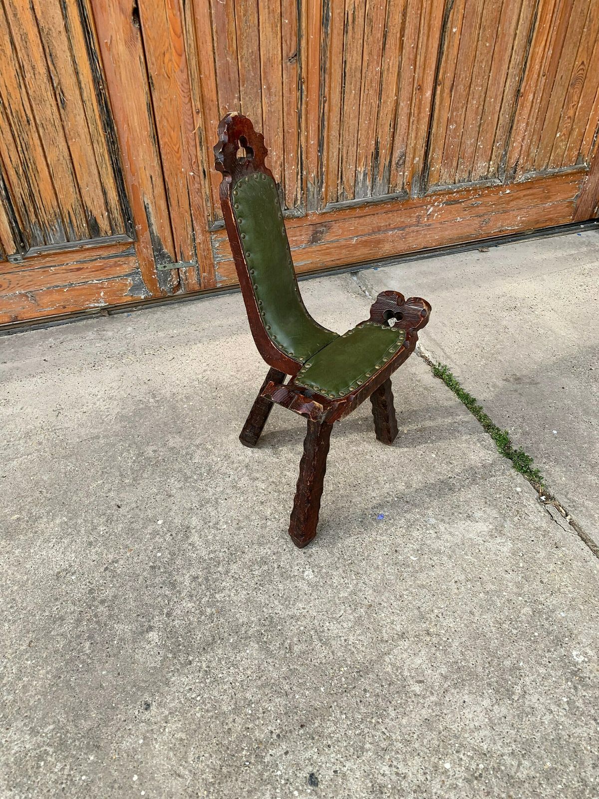 Spanish Brutalist Chair In Wood, 1960s photo furniture