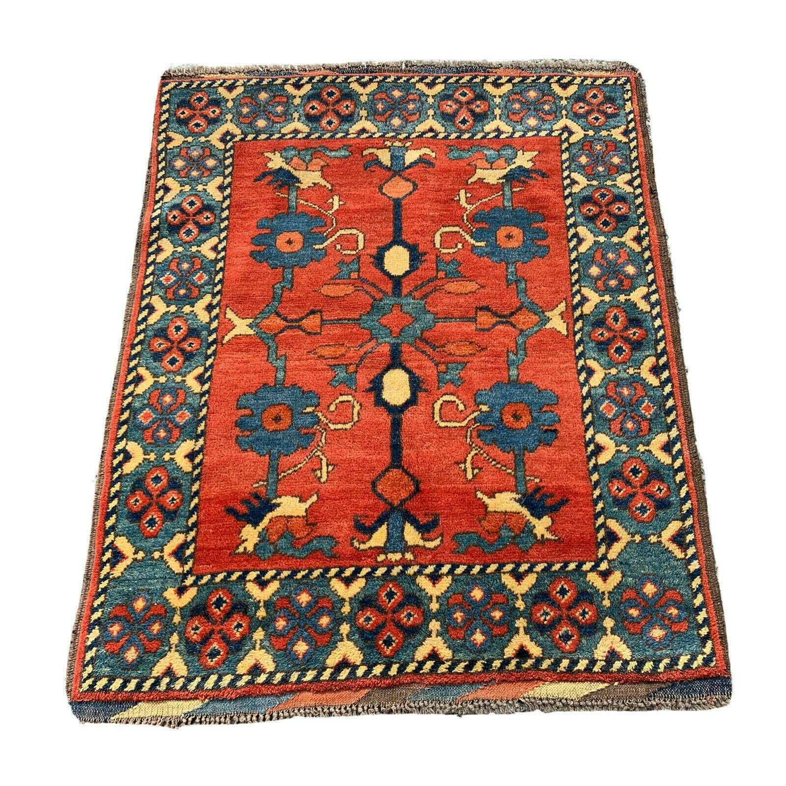 Vintage Afghan Kargai Rug , 110 X 88 Cm