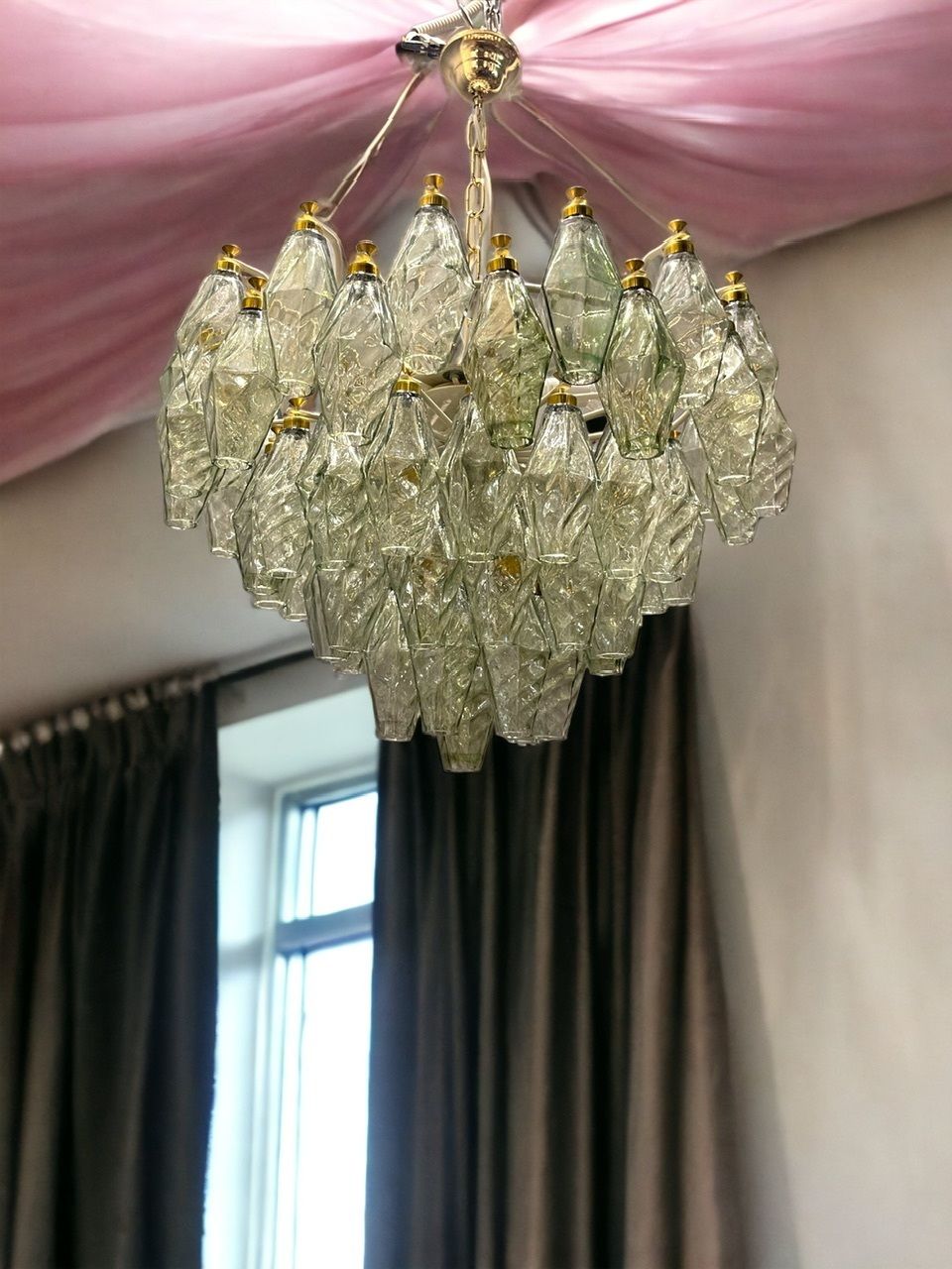 Murano Glass Polygon Chandelier 1980’s photo furniture