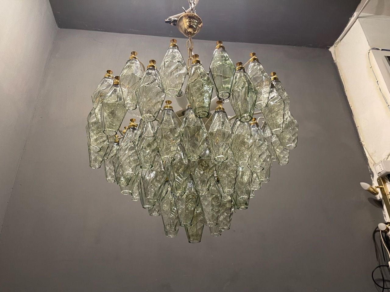 Murano Glass Polygon Chandelier 1980’s photo vinterior