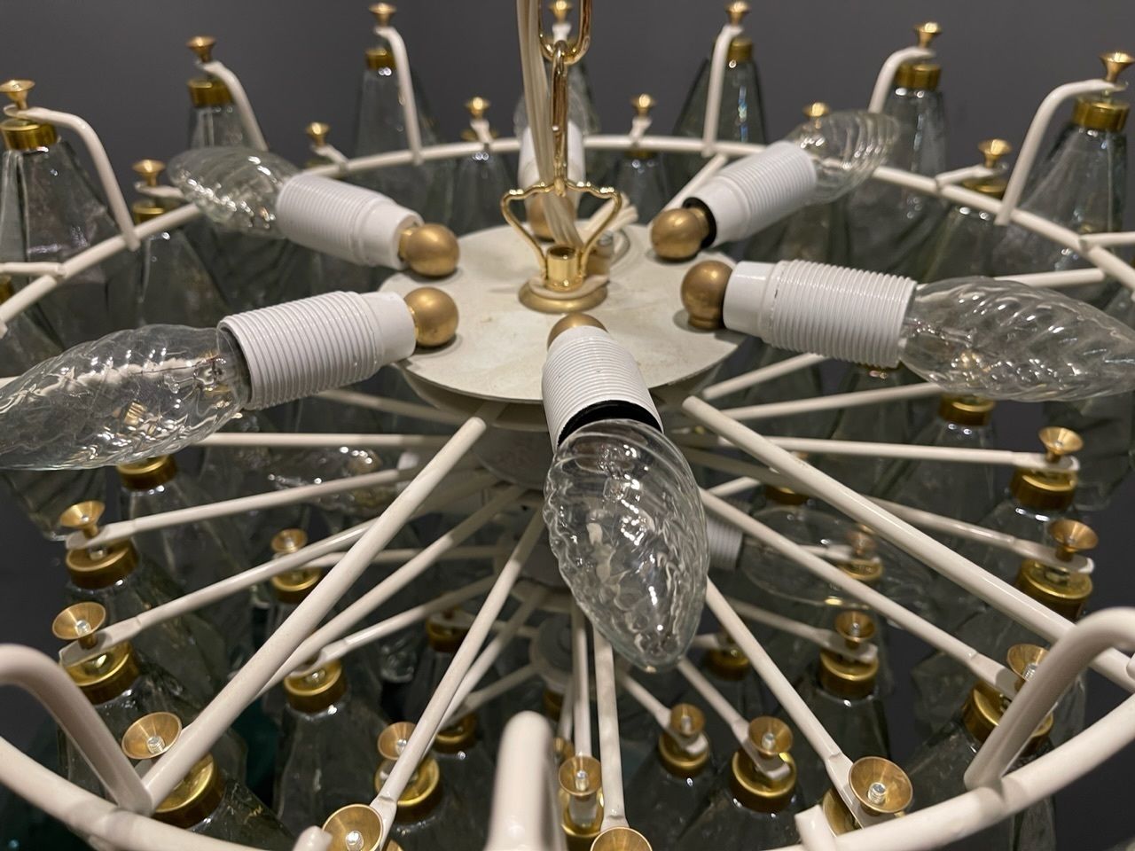 photo furniture Murano Glass Polygon Chandelier 1980’s