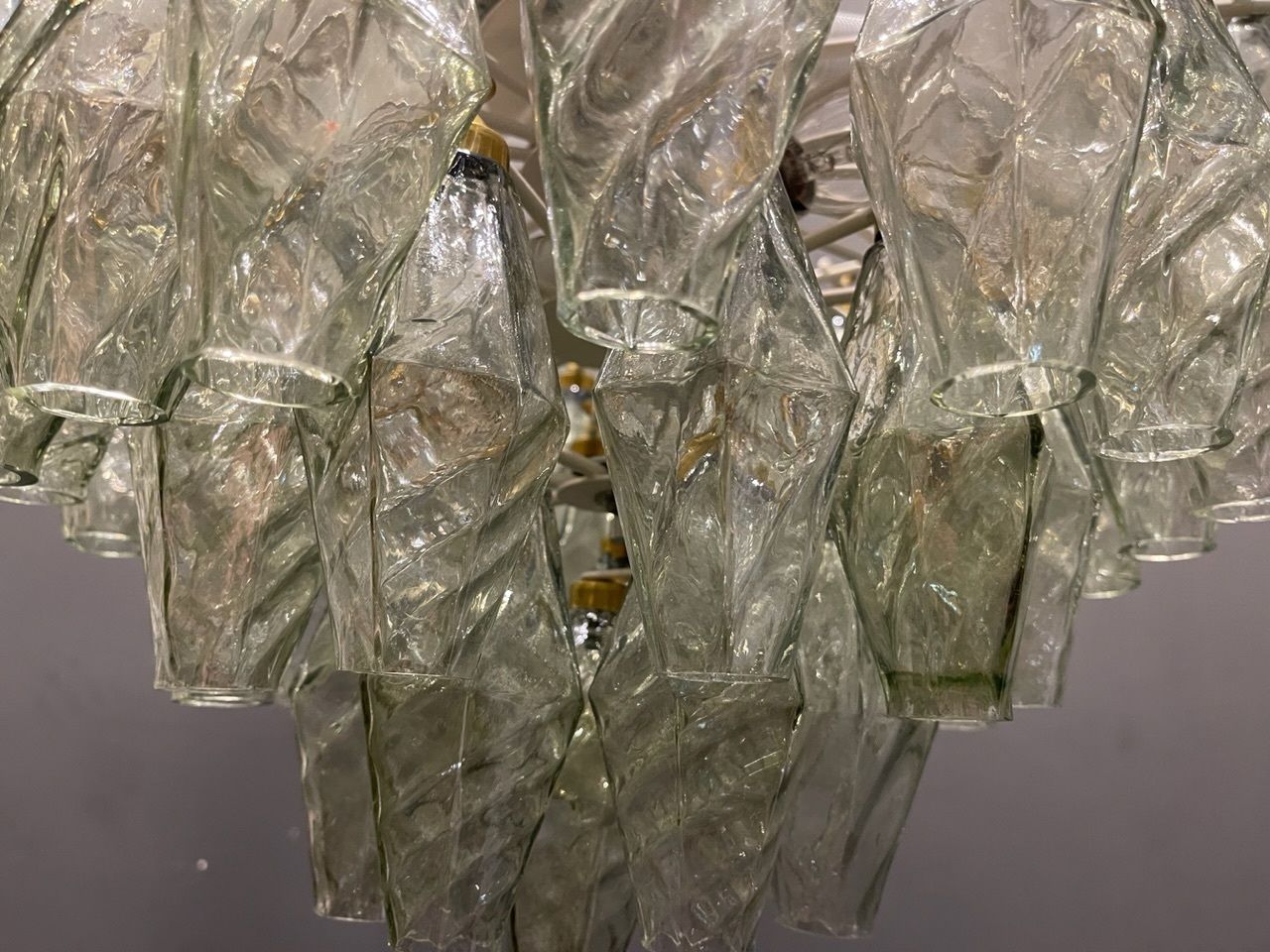 Lighting Murano Glass Polygon Chandelier 1980’s photo
