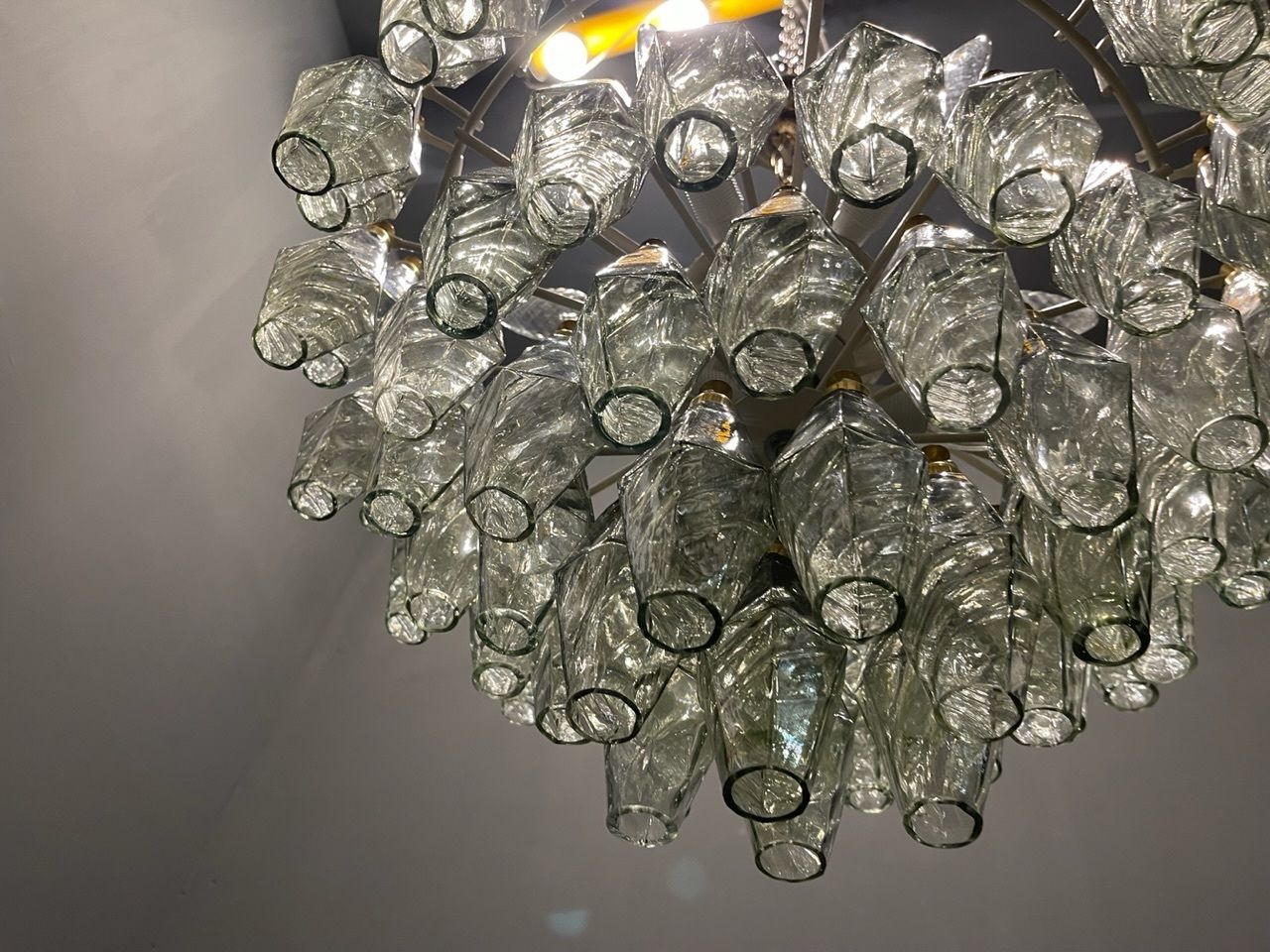 2400.0 Murano Glass Polygon Chandelier 1980’s photo