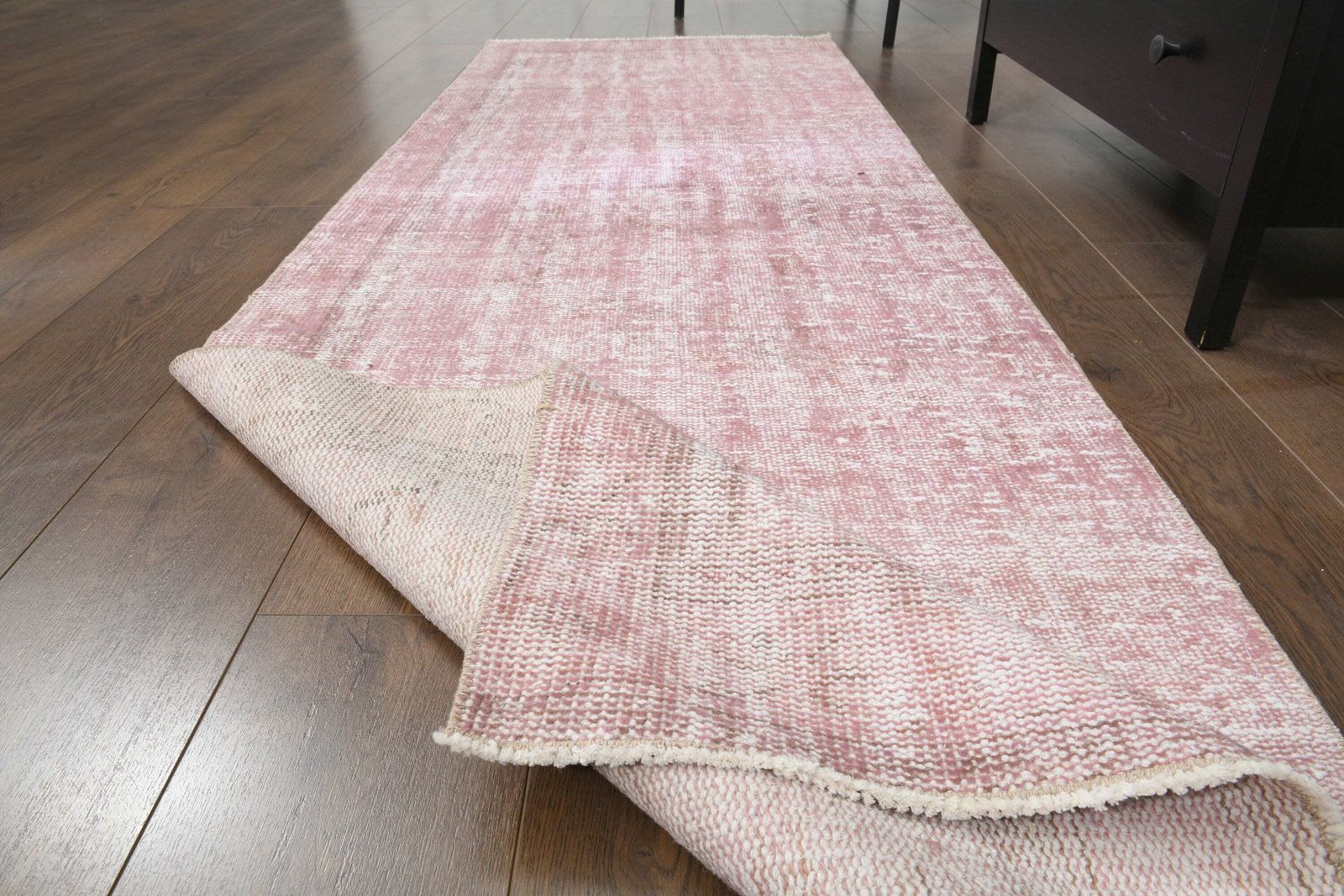 3x8 Hand Knotted Vintage Turkish Oushak Runner, Wool Carpet, Kitchen Hallway Rug, One Of A Kind, Anatolian, Boho Decor, Shabby Chic, Rugs photo for sale