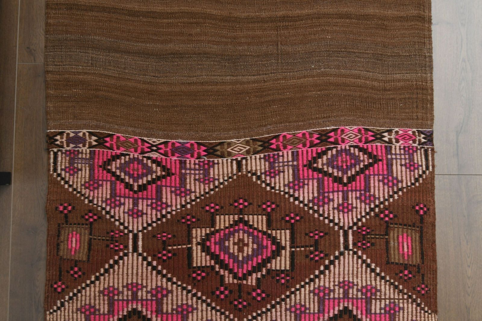 4x6 Vintage Turkish Carpet, Oushak Handmade Wool Rug, Brown Pink Rug, Area Rugs, Rustic Farmhouse Decor, One Of A Kind Made In Anatolia photo 246.0