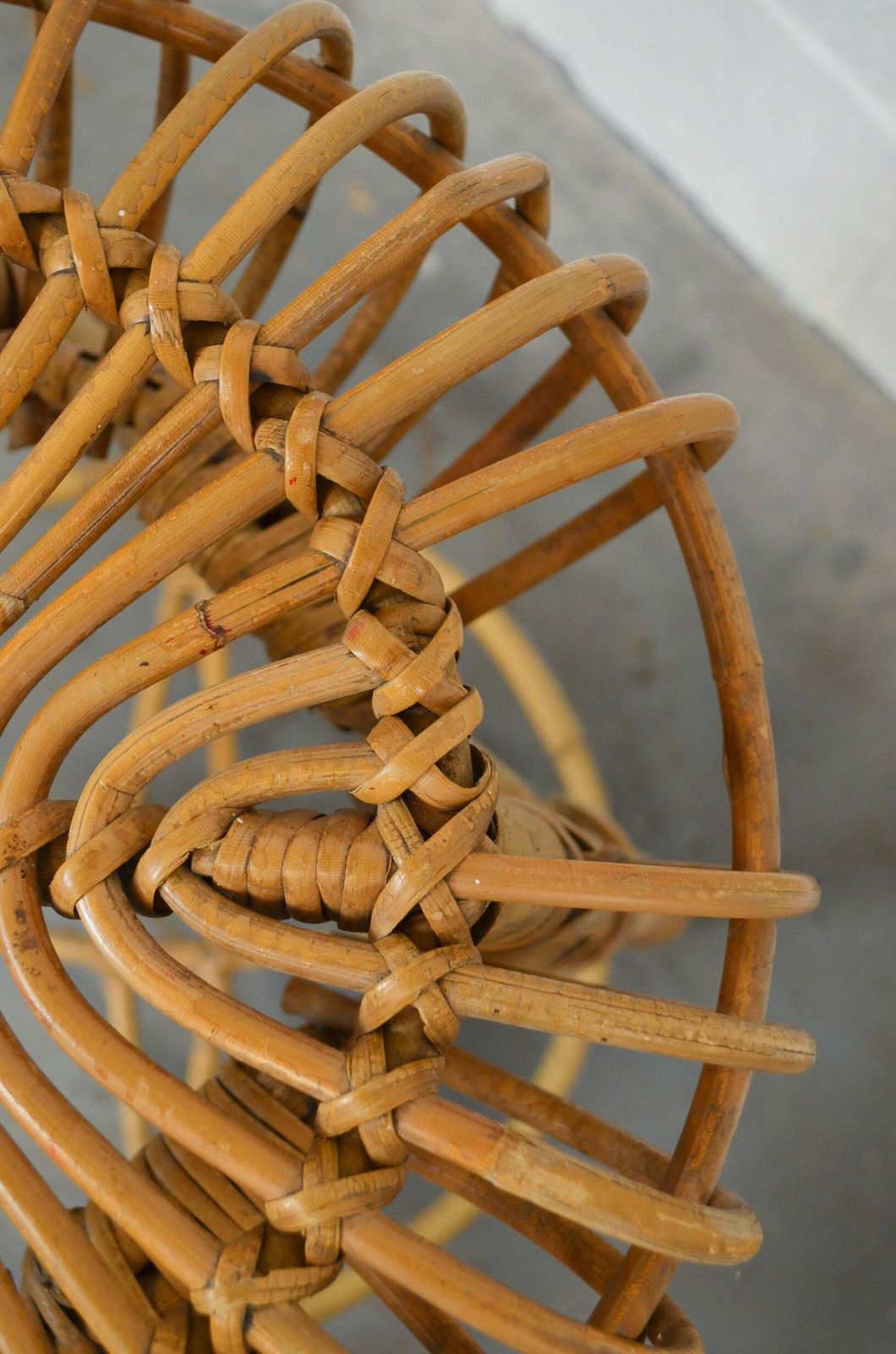Vintage Bamboo Stool By Albini photo 110.0