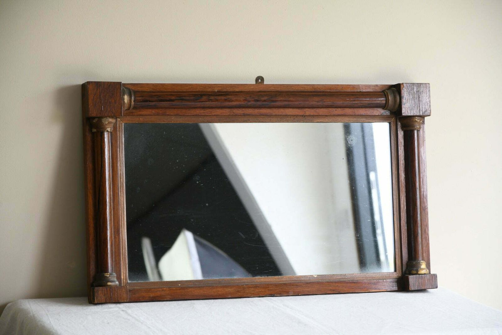 365.0 Antique Rosewood Overmantle Mirror photo