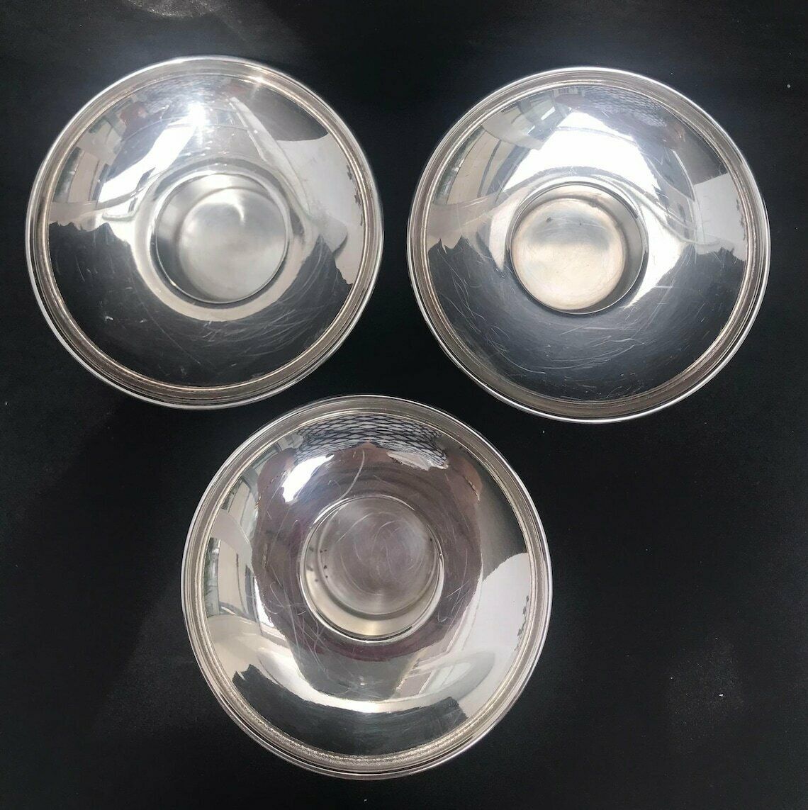 Candle Holders Set 3 Art Deco Floreat German Art Deco Silver Plated Gift For Her Decor Wedding Wilhelm Binder Bauhaus photo vinterior