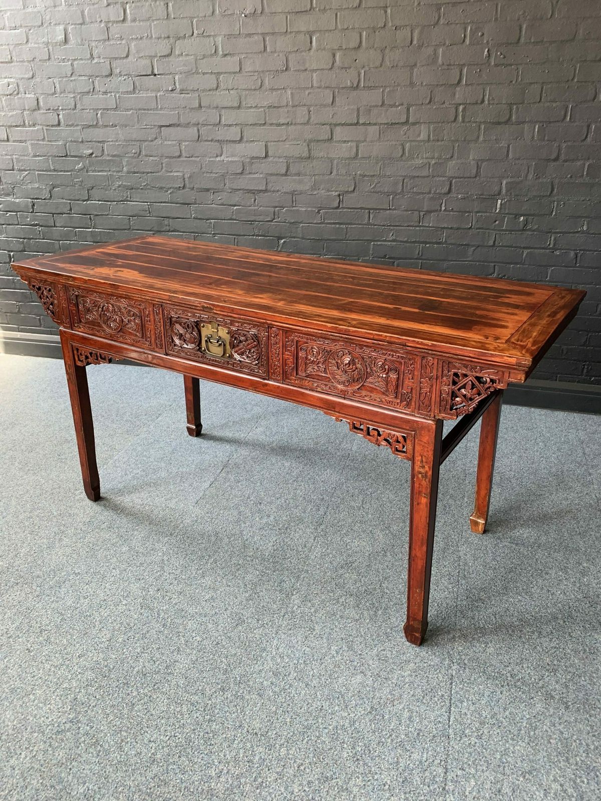 Chinese Red Lacquered Altar Table photo furniture