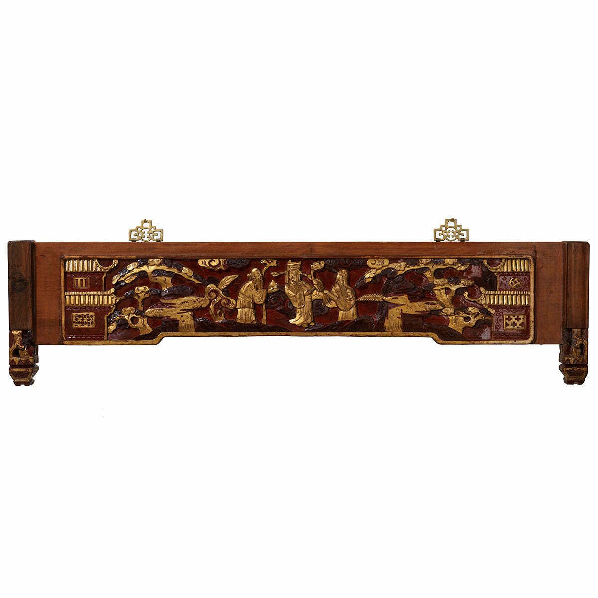 Red And Gold Decorative Carved Lintel